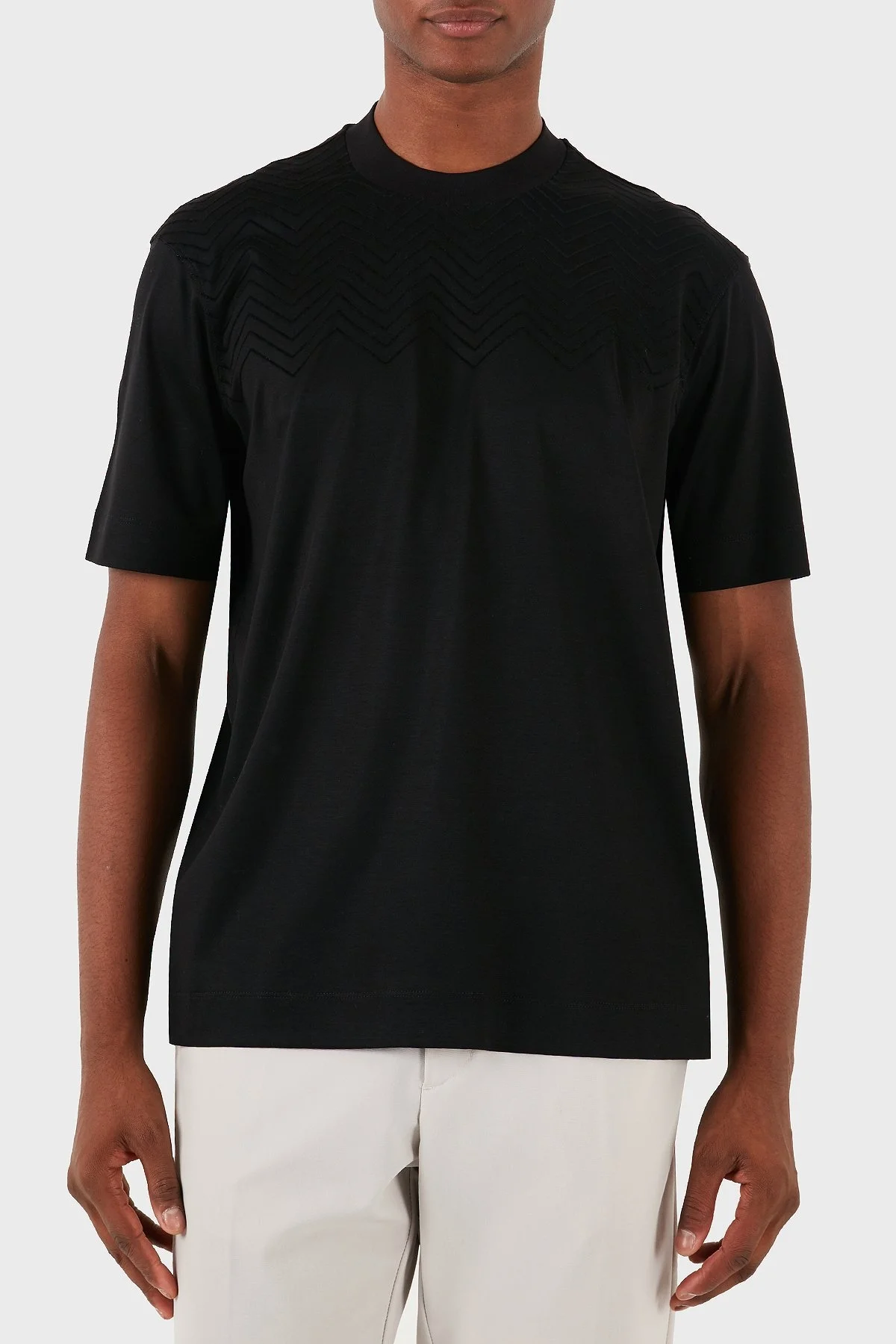 Emporio Armani Pamuklu Logolu Regular Fit Bisiklet Yaka Erkek T Shirt 6D1T91 1JOSZ 0999 SİYAH - 1