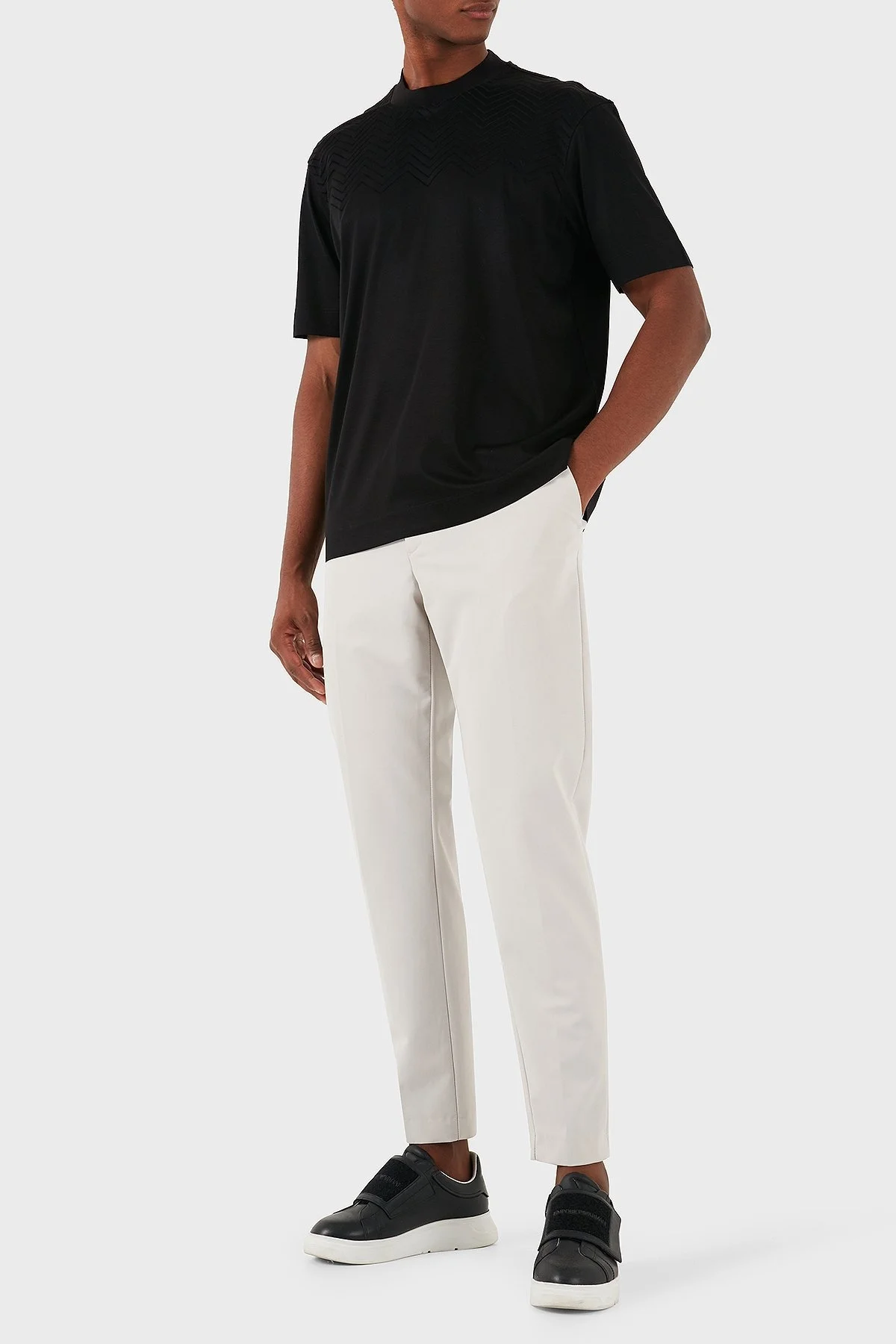 Emporio Armani Pamuklu Logolu Regular Fit Bisiklet Yaka Erkek T Shirt 6D1T91 1JOSZ 0999 SİYAH - 2