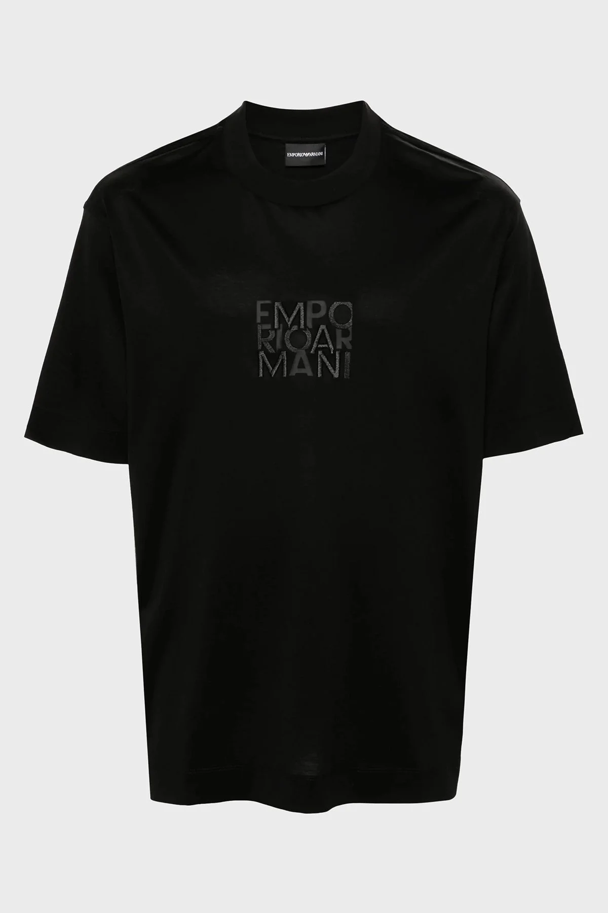 Emporio Armani Pamuklu Logolu Regular Fit Bisiklet Yaka Erkek T Shirt 6D1TC0 1JOSZ 0999 SİYAH - 5