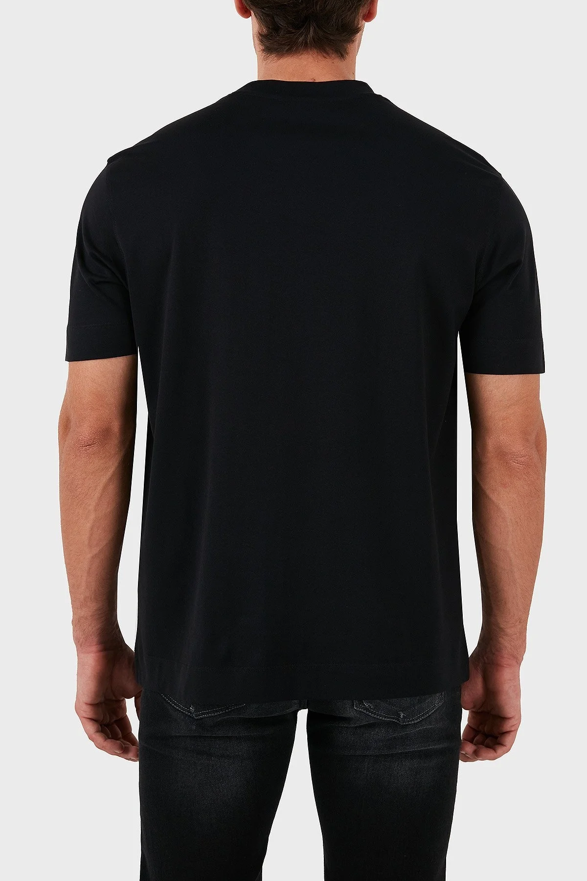 Emporio Armani Pamuklu Logolu Regular Fit Bisiklet Yaka Erkek T Shirt 6D1TD7 1JOCZ 0038 SİYAH - 2