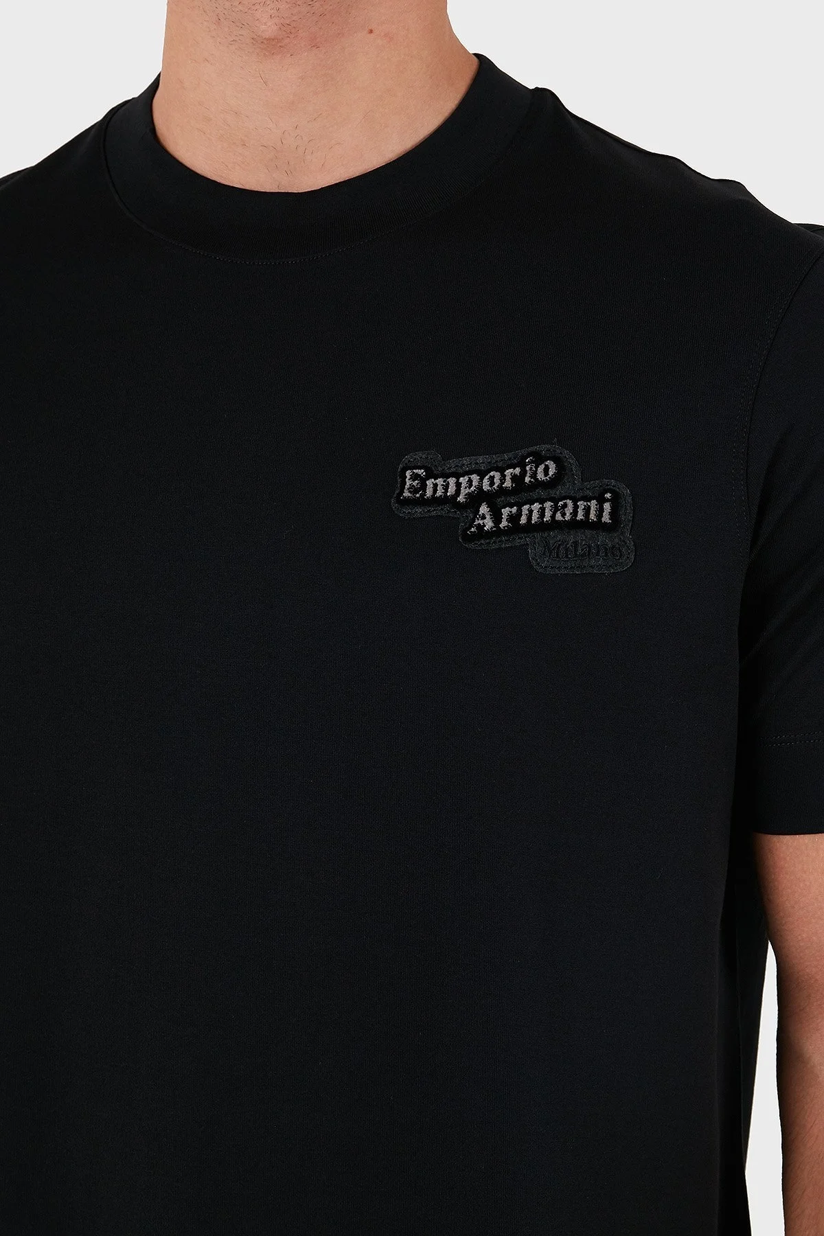 Emporio Armani Pamuklu Logolu Regular Fit Bisiklet Yaka Erkek T Shirt 6D1TD7 1JOCZ 0038 SİYAH - 5