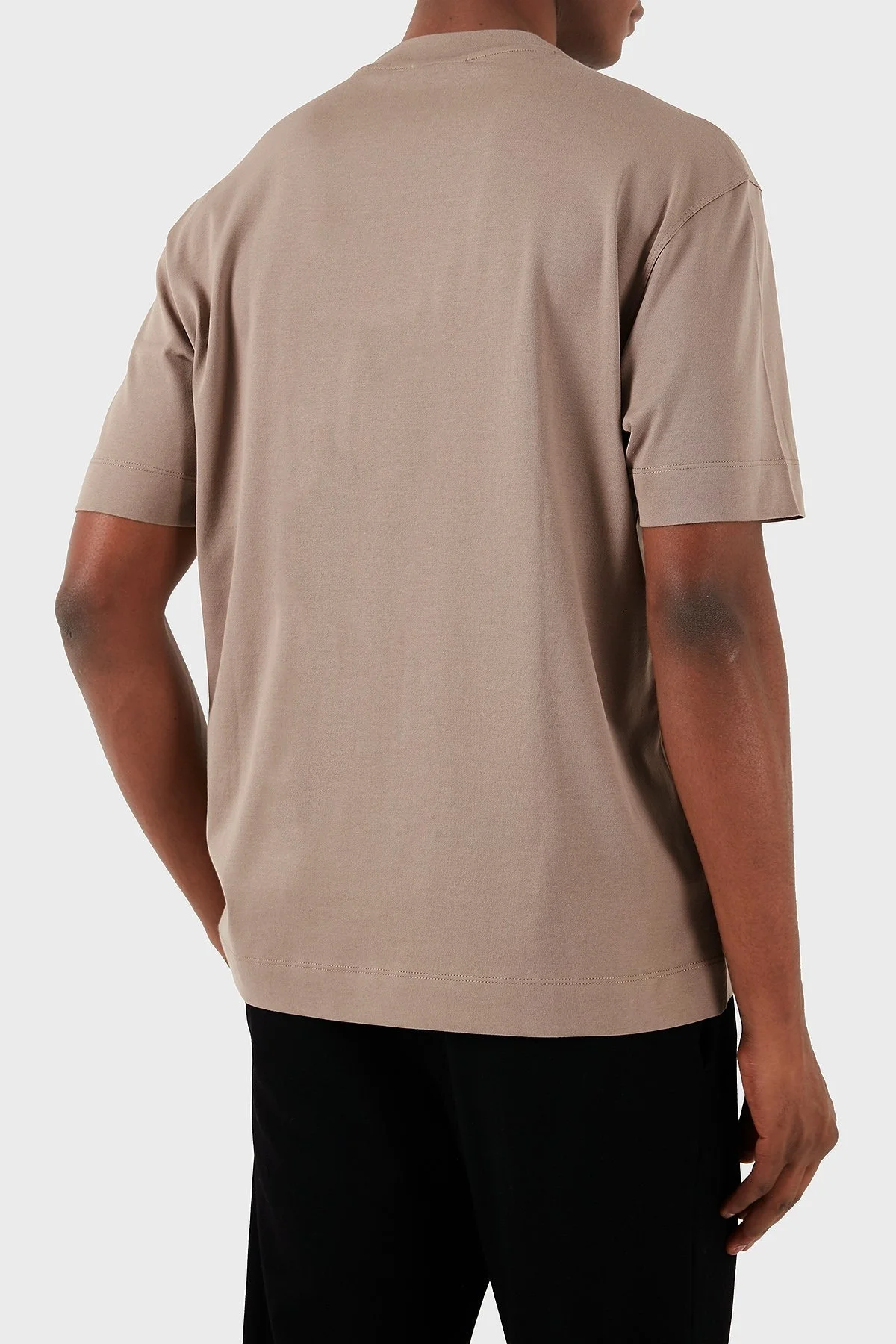 Emporio Armani Pamuklu Logolu Regular Fit Bisiklet Yaka Erkek T Shirt 6D1TD7 1JOCZ 0150 BEJ - 8