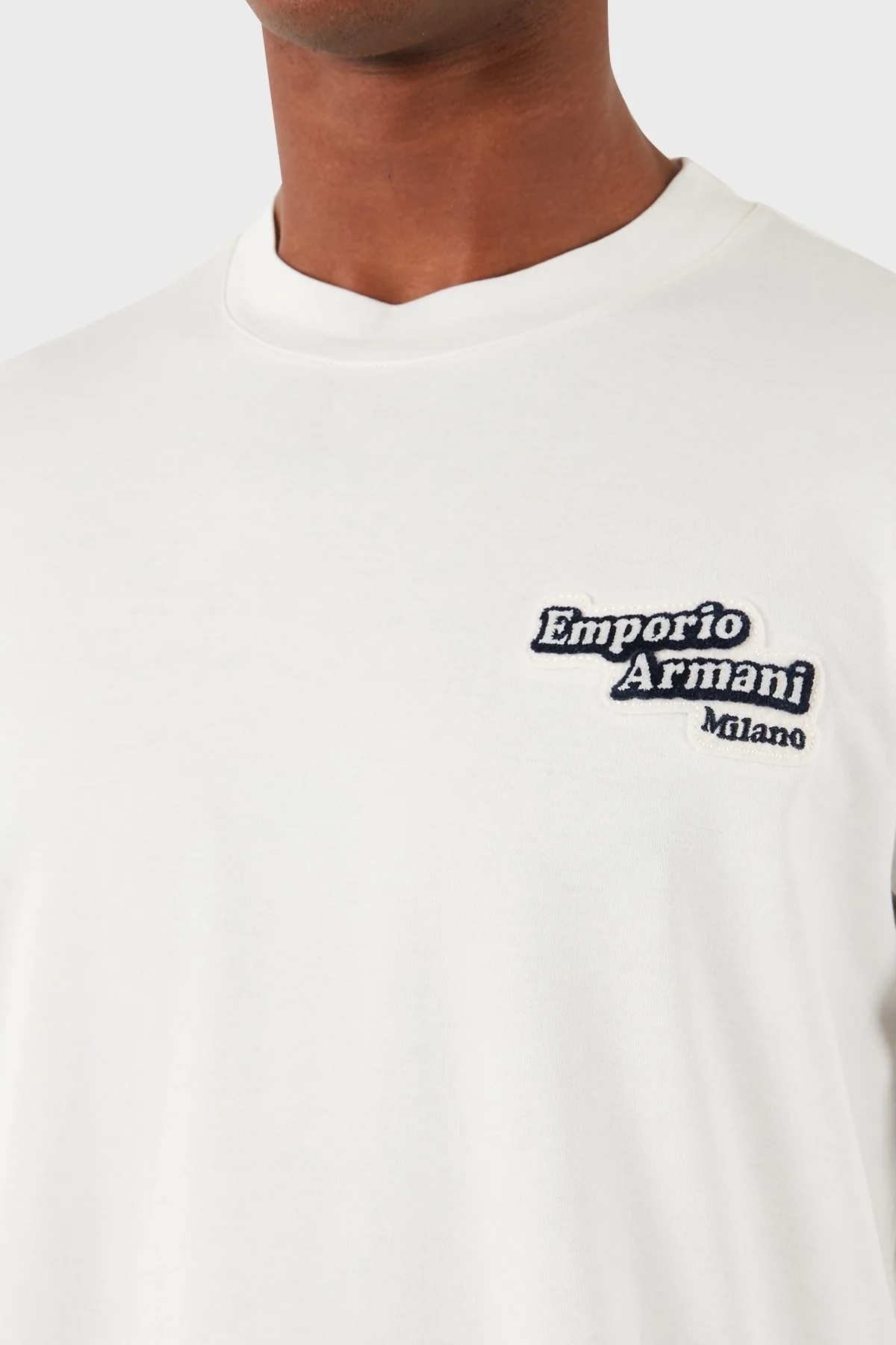 Emporio Armani Pamuklu Logolu Regular Fit Bisiklet Yaka Erkek T Shirt 6D1TD7 1JOCZ 01C1 BEYAZ - 5