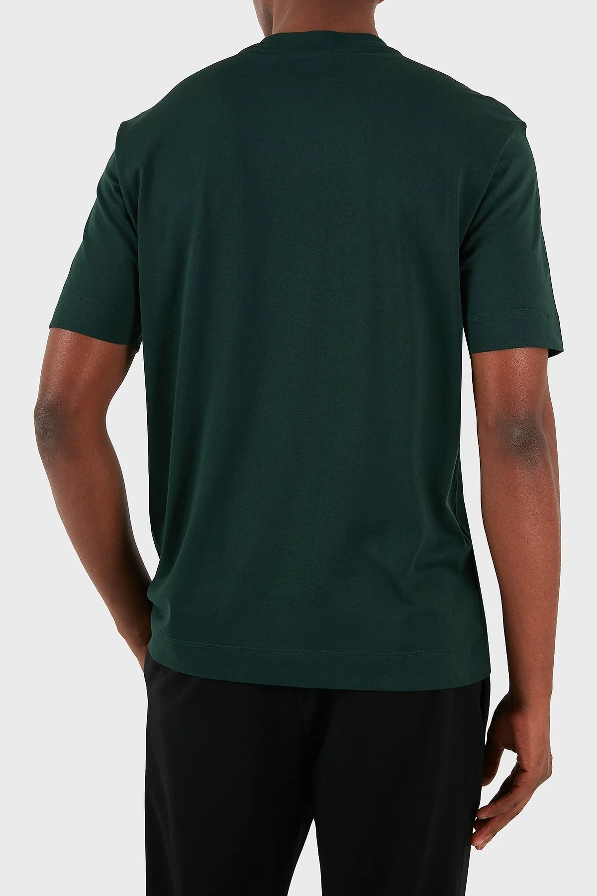 Emporio Armani Pamuklu Logolu Regular Fit Bisiklet Yaka Erkek T Shirt 6D1TD7 1JOCZ 0561 YEŞİL - 2
