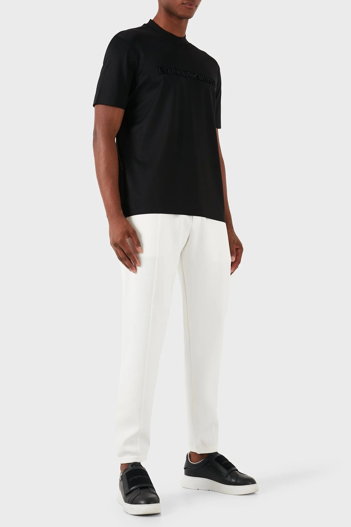 Emporio Armani Pamuklu Logolu Regular Fit Bisiklet Yaka Erkek T Shirt 6D1TR3 1JOSZ 0035 SİYAH - 3