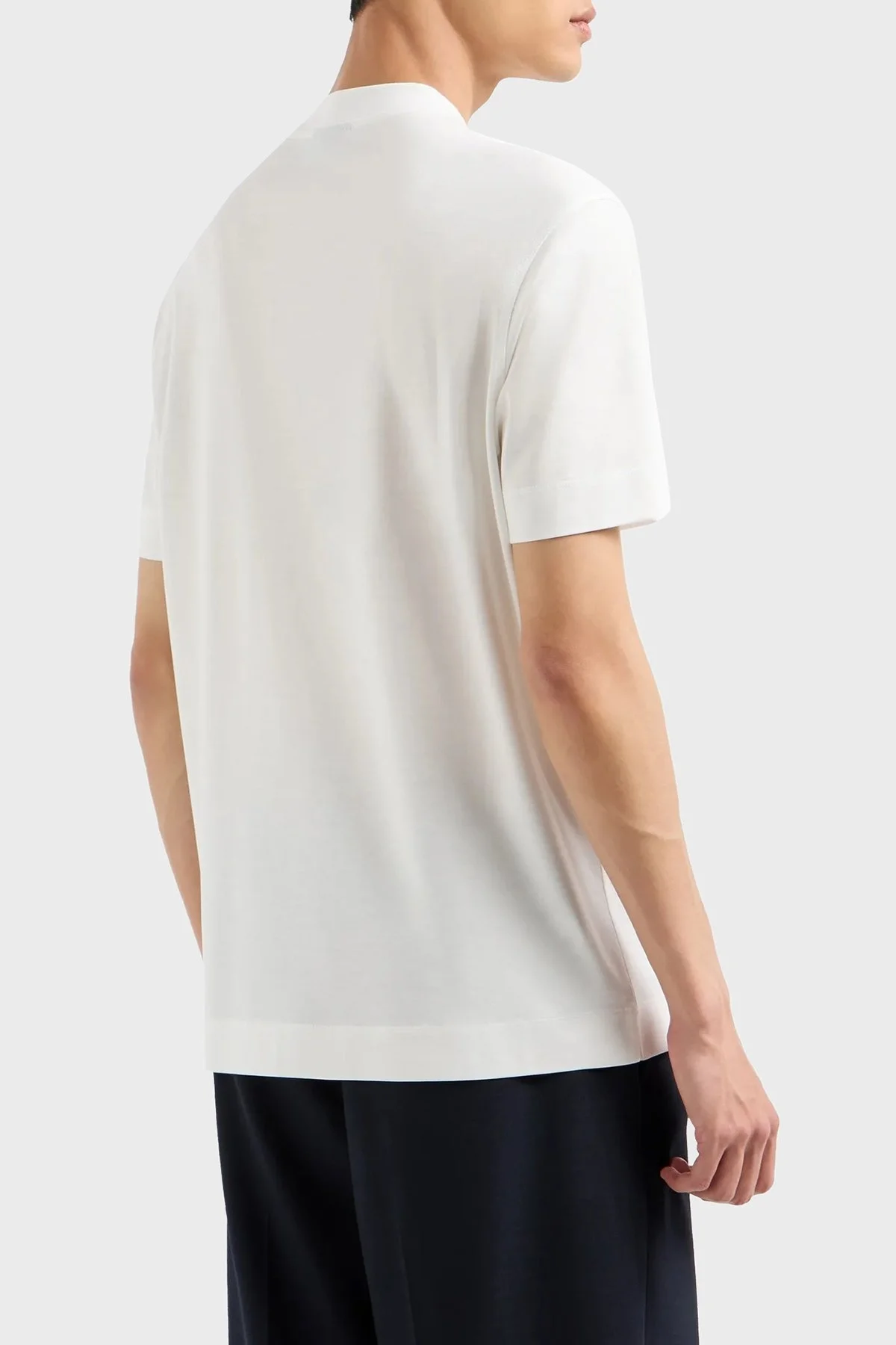 Emporio Armani Pamuklu Logolu Regular Fit Bisiklet Yaka Erkek T Shirt 6D1TR3 1JOSZ 0132 BEYAZ - 2