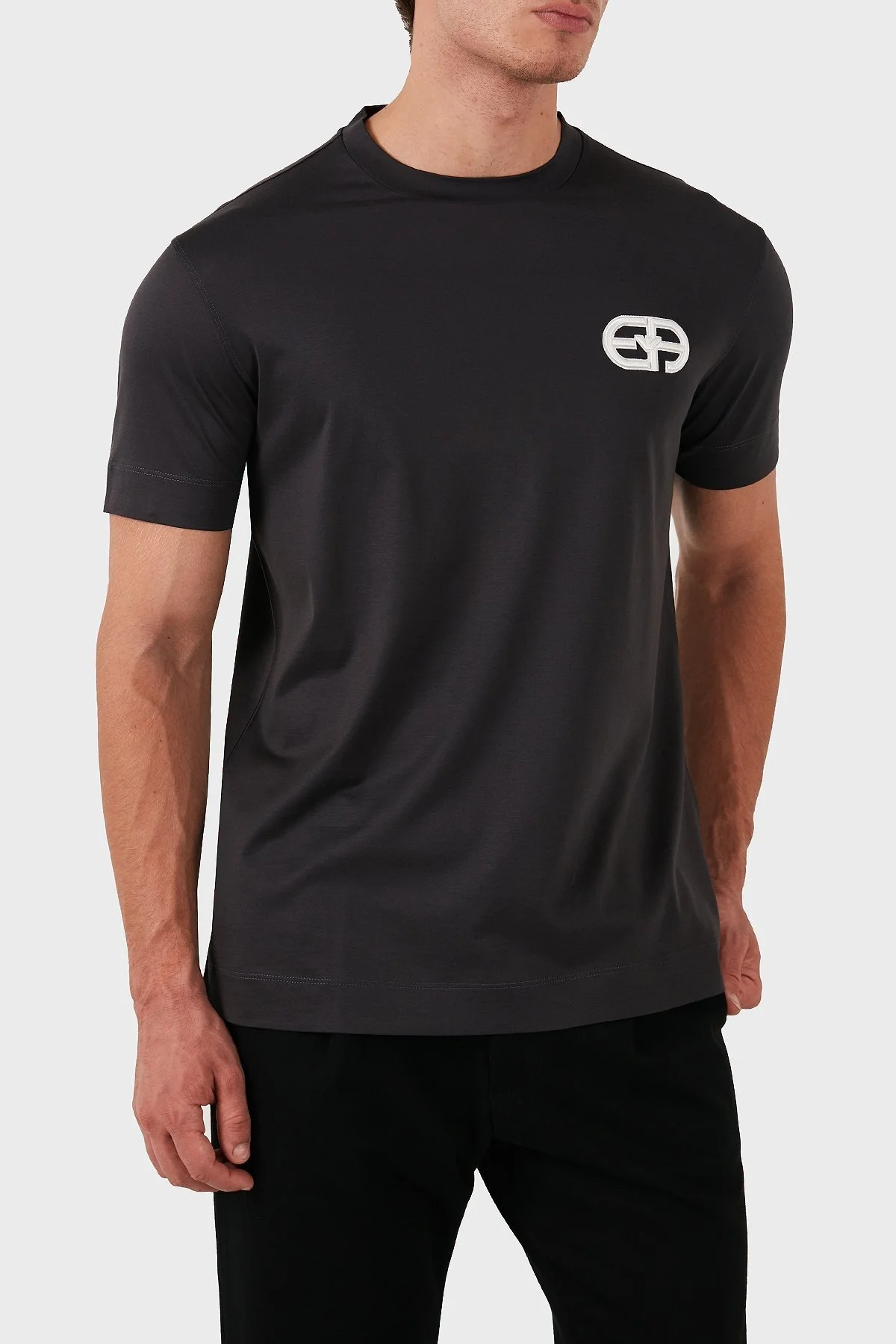 Emporio Armani Pamuklu Logolu Regular Fit Bisiklet Yaka Erkek T Shirt 8N1TF5 1JUVZ 0842 ANTRASİT - 6