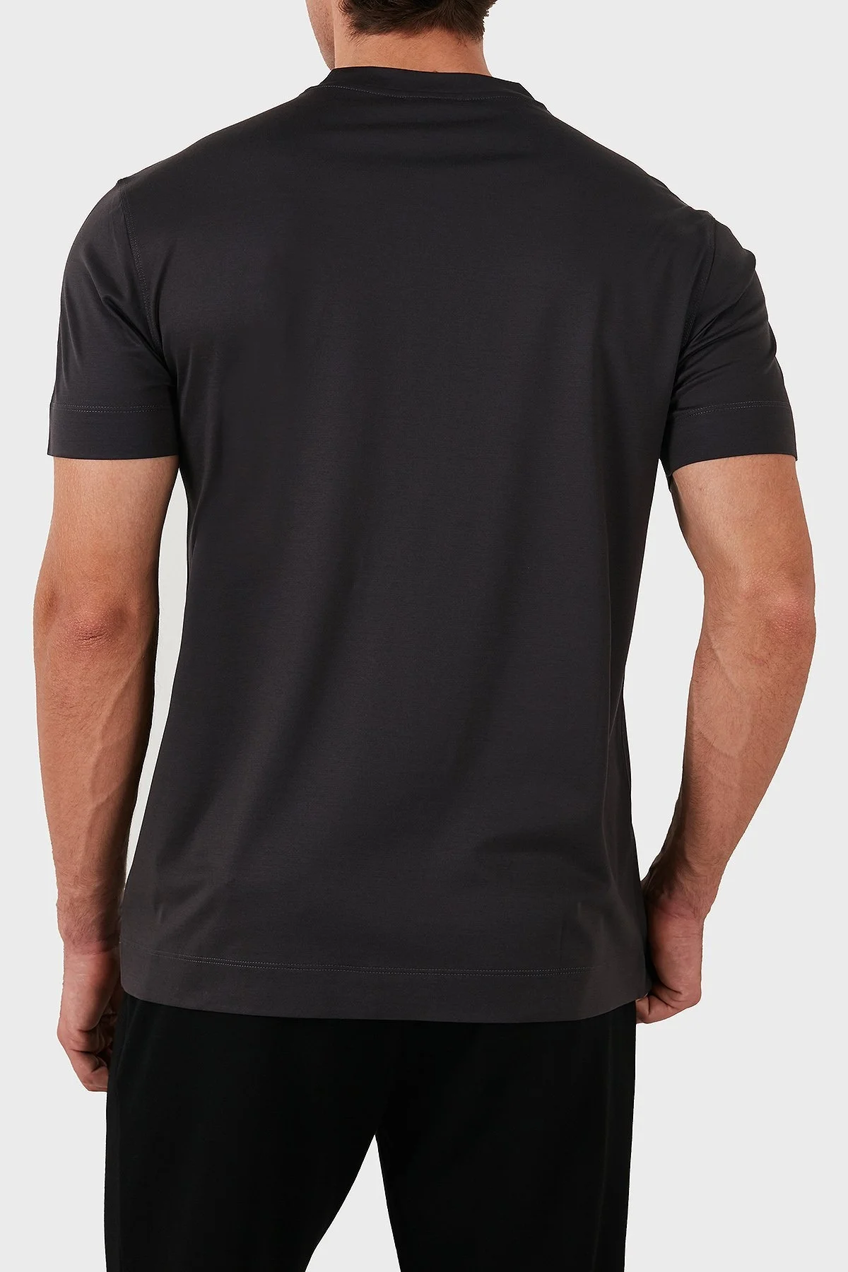 Emporio Armani Pamuklu Logolu Regular Fit Bisiklet Yaka Erkek T Shirt 8N1TF5 1JUVZ 0842 ANTRASİT - 7