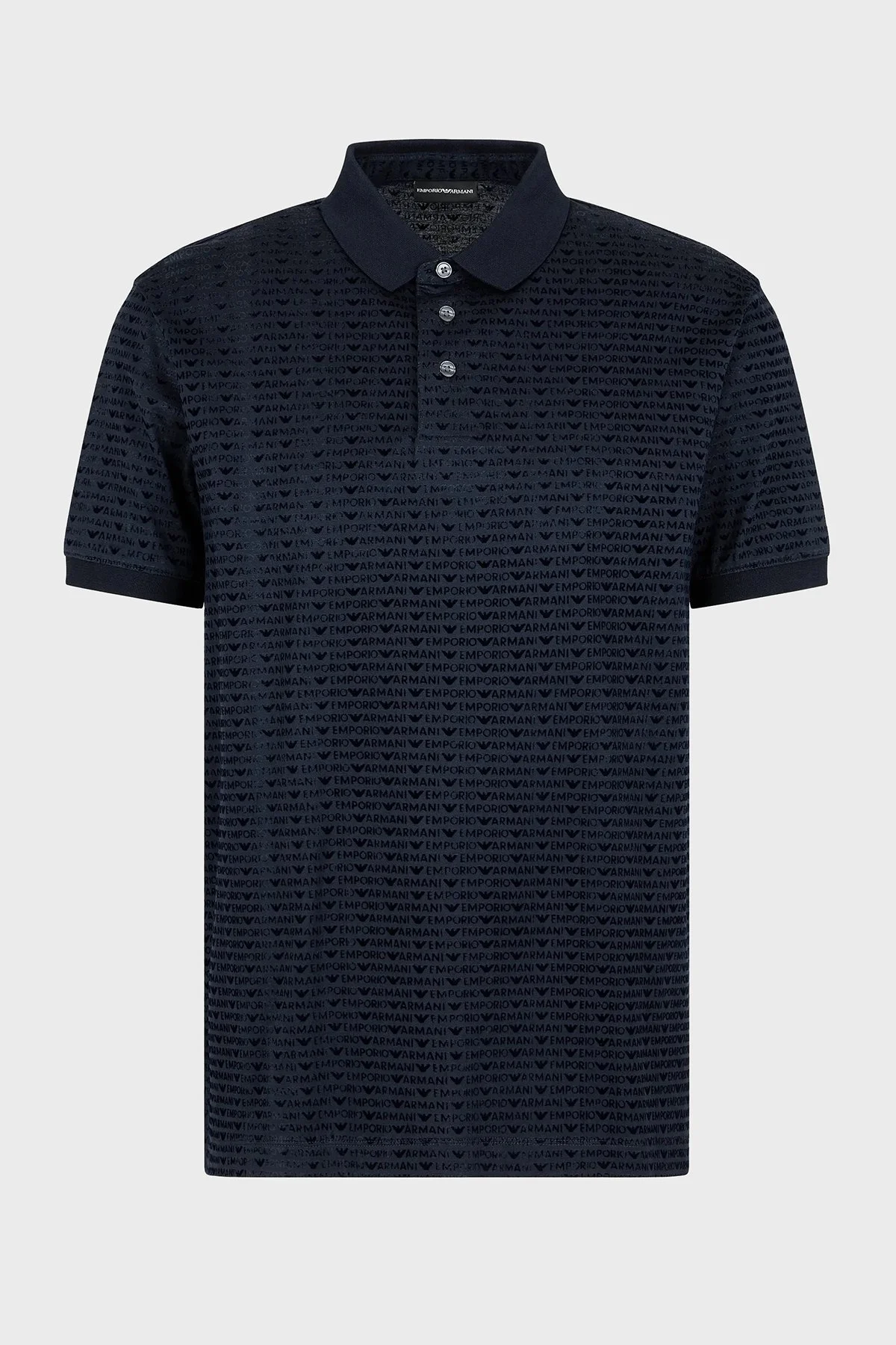 Emporio Armani Pamuklu Logolu Regular Fit Düğmeli Erkek Polo Yaka T Shirt 6D1F79 1JOSZ 0920 LACİVERT - 5