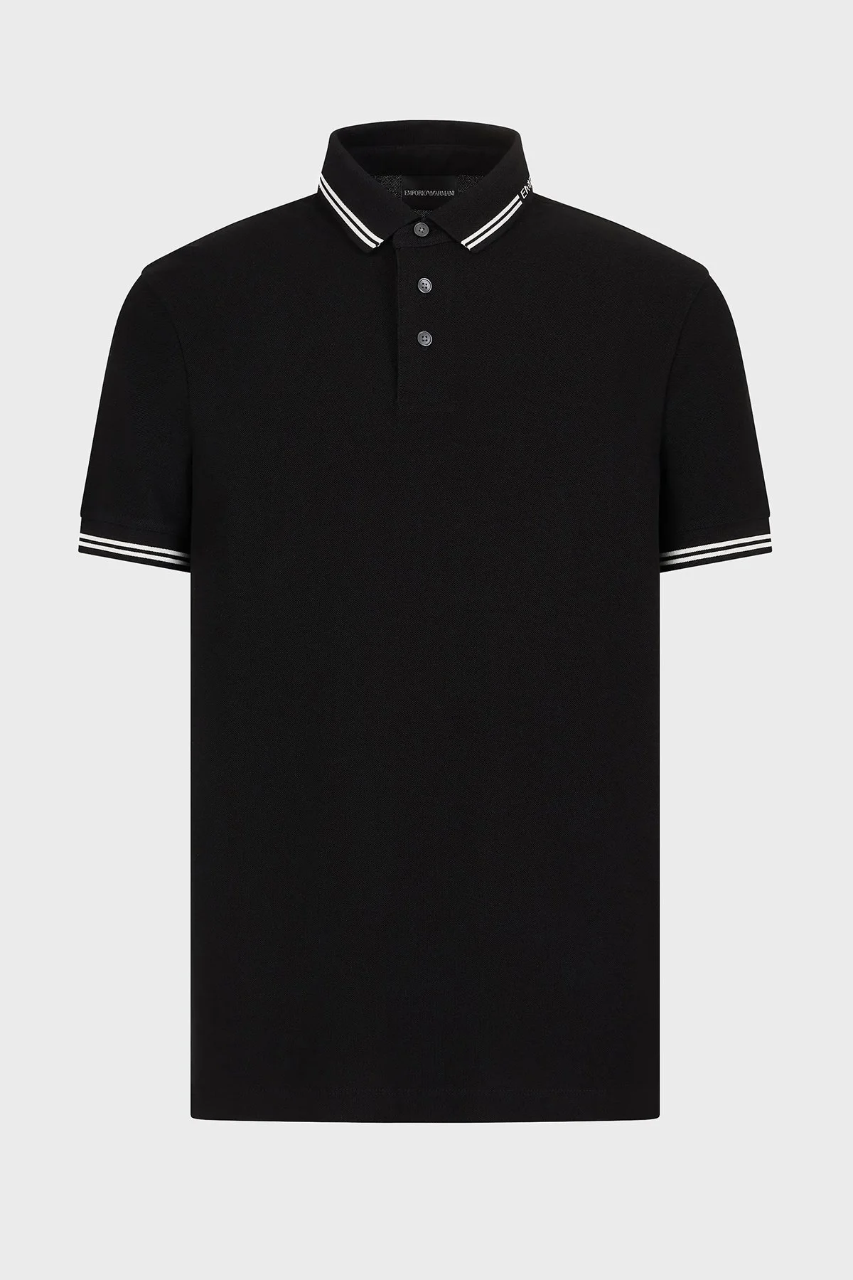 Emporio Armani Pamuklu Logolu Regular Fit Düğmeli Erkek Polo Yaka T Shirt 6D1F95 1JCYZ 0029 SİYAH - 5