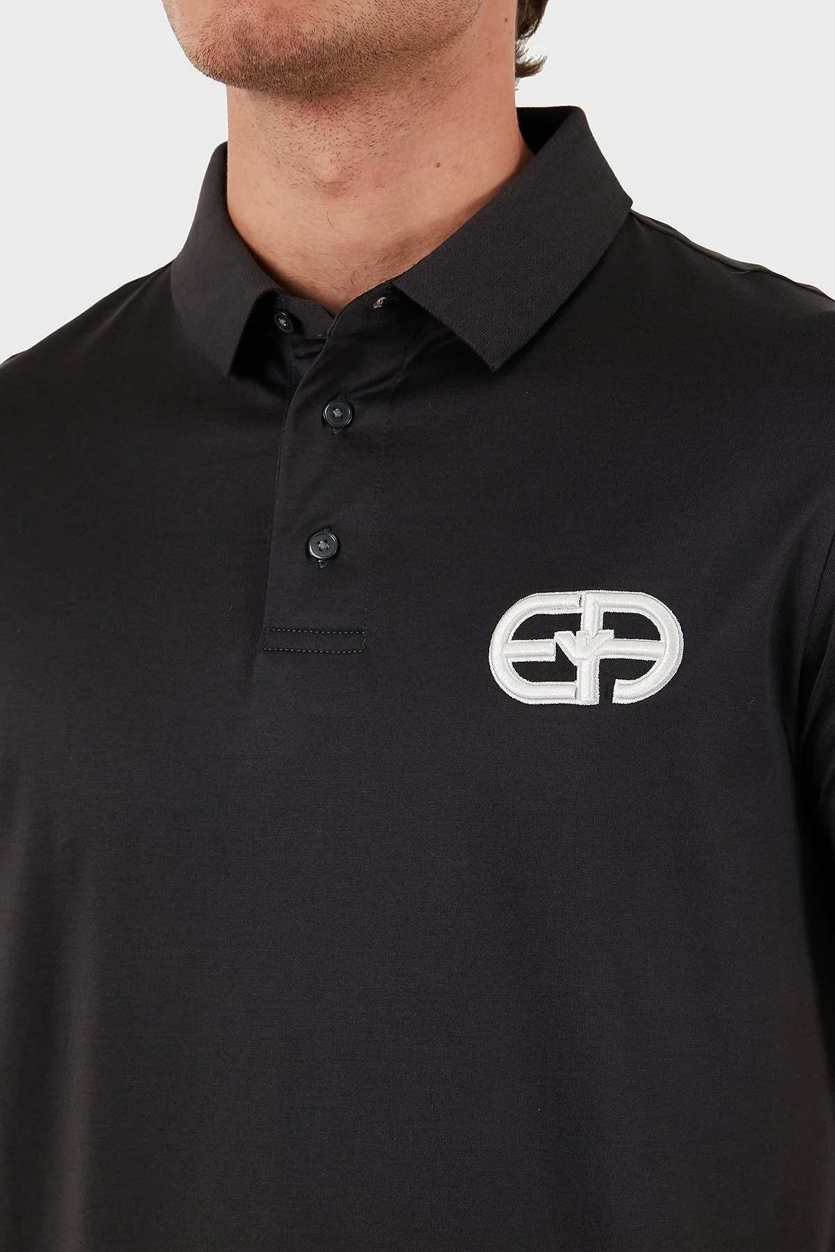 Emporio Armani Pamuklu Logolu Regular Fit Düğmeli Erkek Polo Yaka T Shirt 8N1FB6 1JUVZ 0842 ANTRASİT - 8