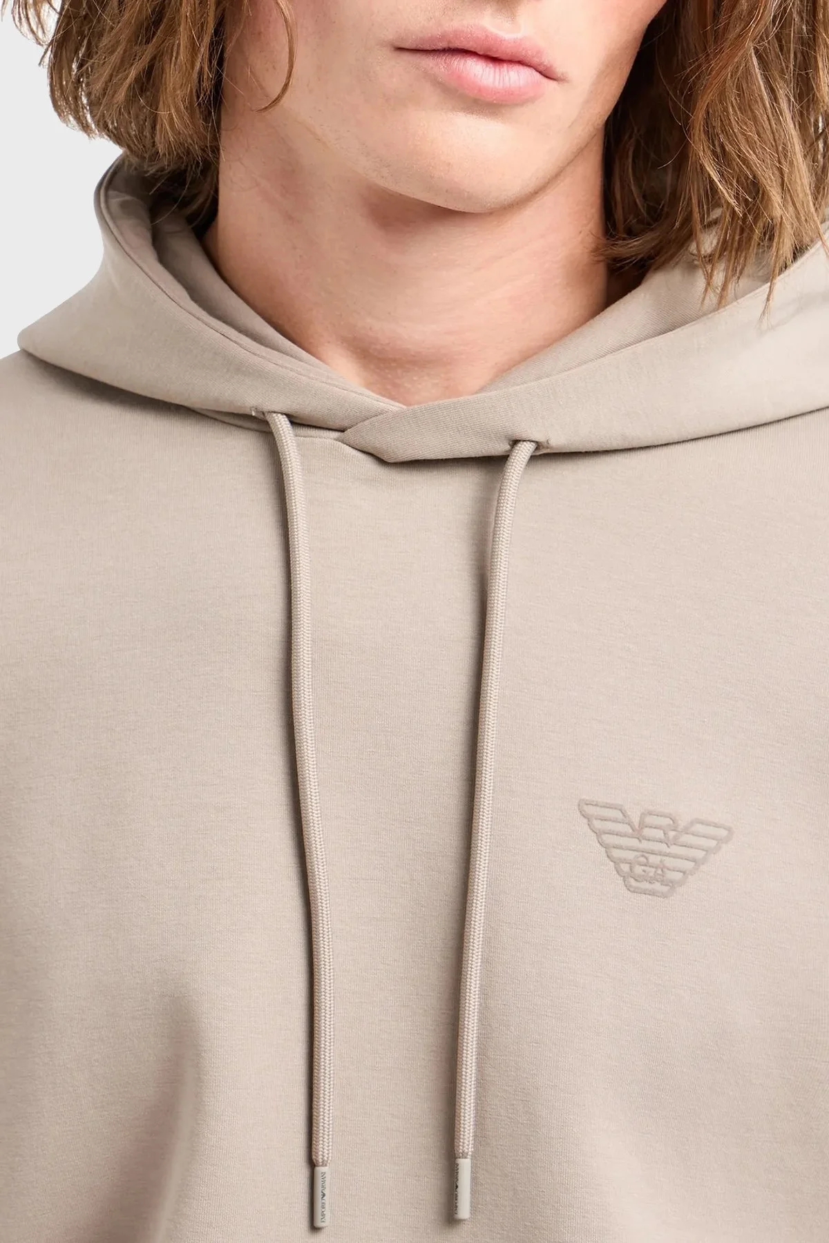 Emporio Armani Pamuklu Logolu Regular Fit Kapüşonlu Erkek Sweat 6D1M94 1JHSZ 0195 TOPRAK - 4