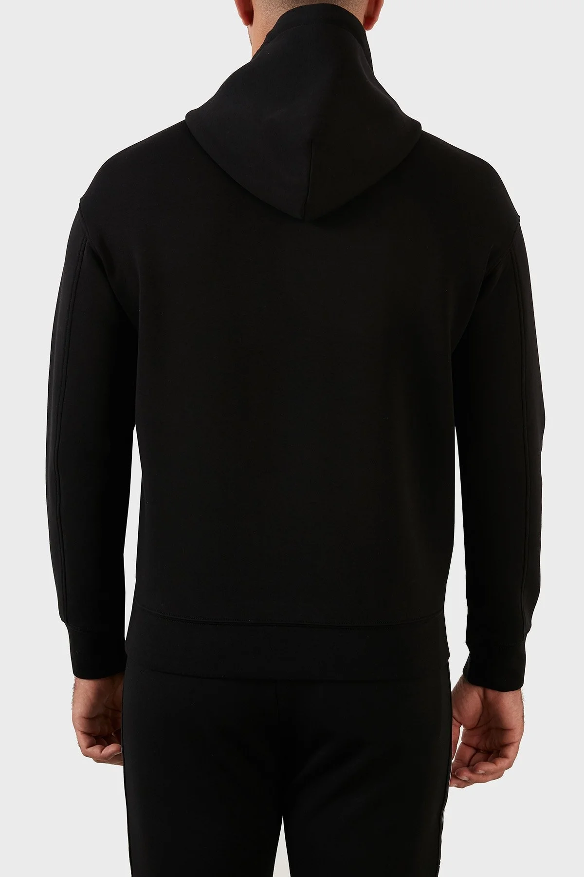 Emporio Armani Pamuklu Logolu Regular Fit Kapüşonlu Erkek Sweat 6L1MM9 1JHSZ 0058 SİYAH - 6