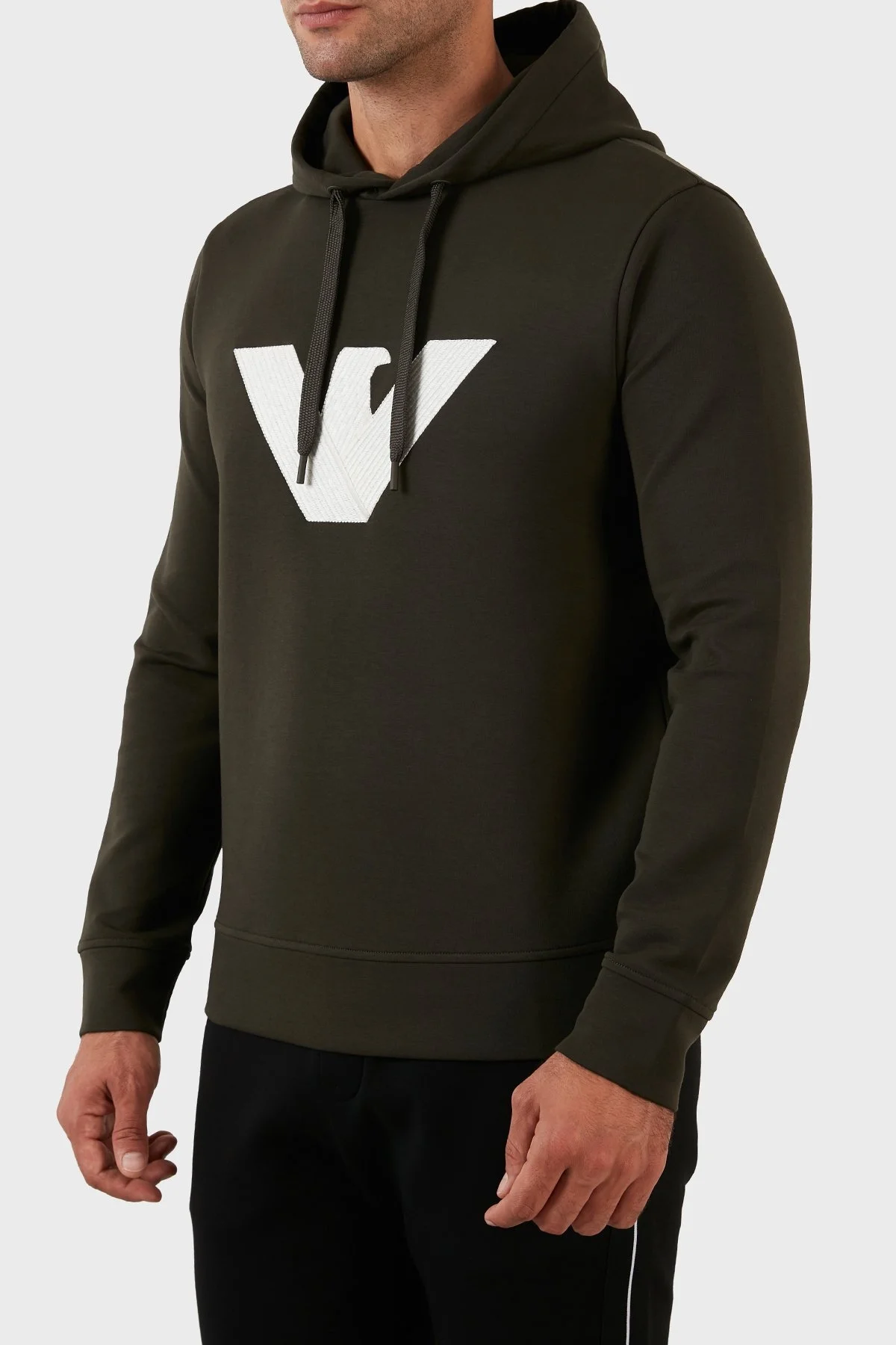Emporio Armani Pamuklu Logolu Regular Fit Kapüşonlu Erkek Sweat 6L1MP6 1JHSZ 0558 YEŞİL - 2