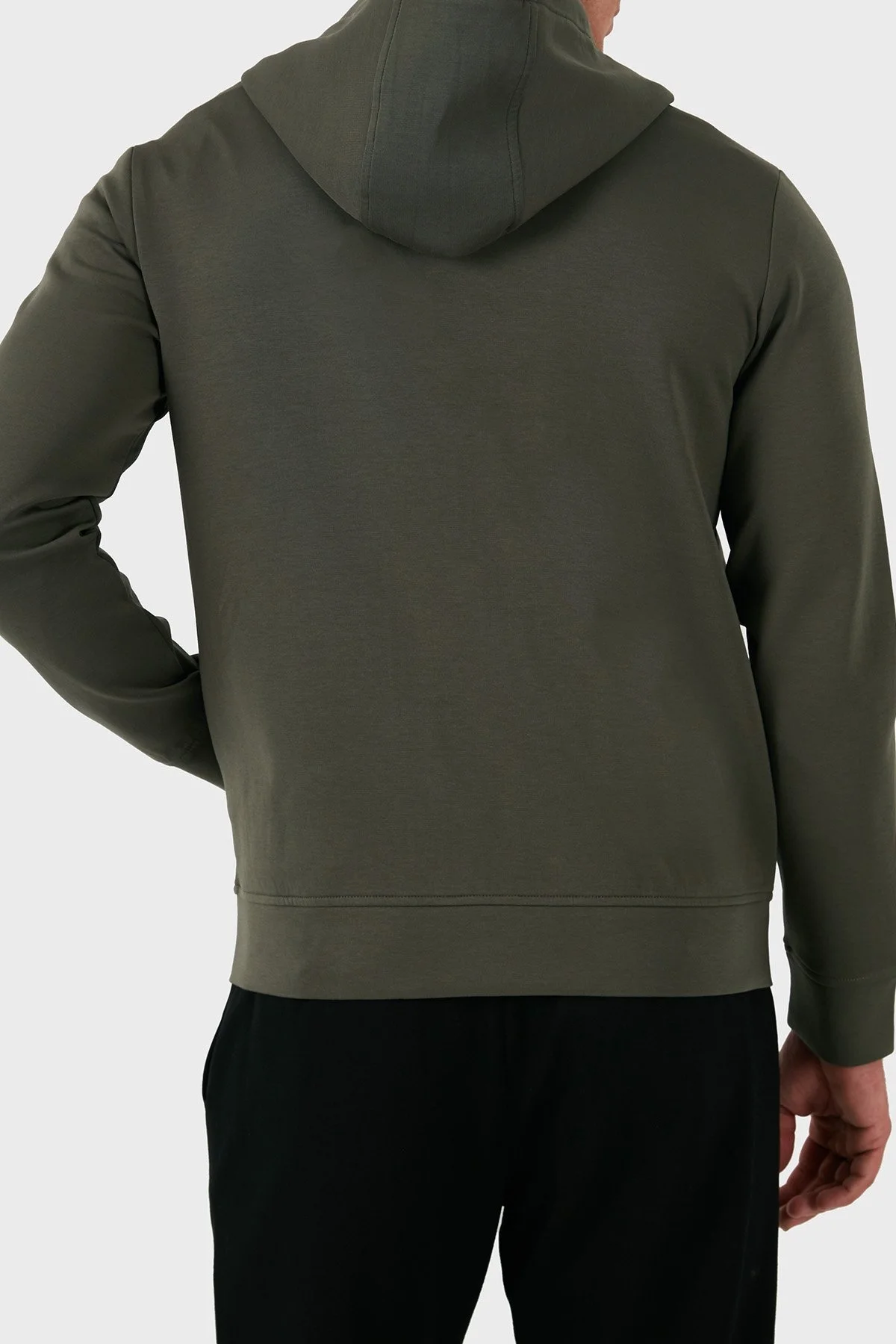 Emporio Armani Pamuklu Logolu Regular Fit Kapüşonlu Erkek Sweat 8N1ML6 1JHSZ 06K0 HAKİ - 3