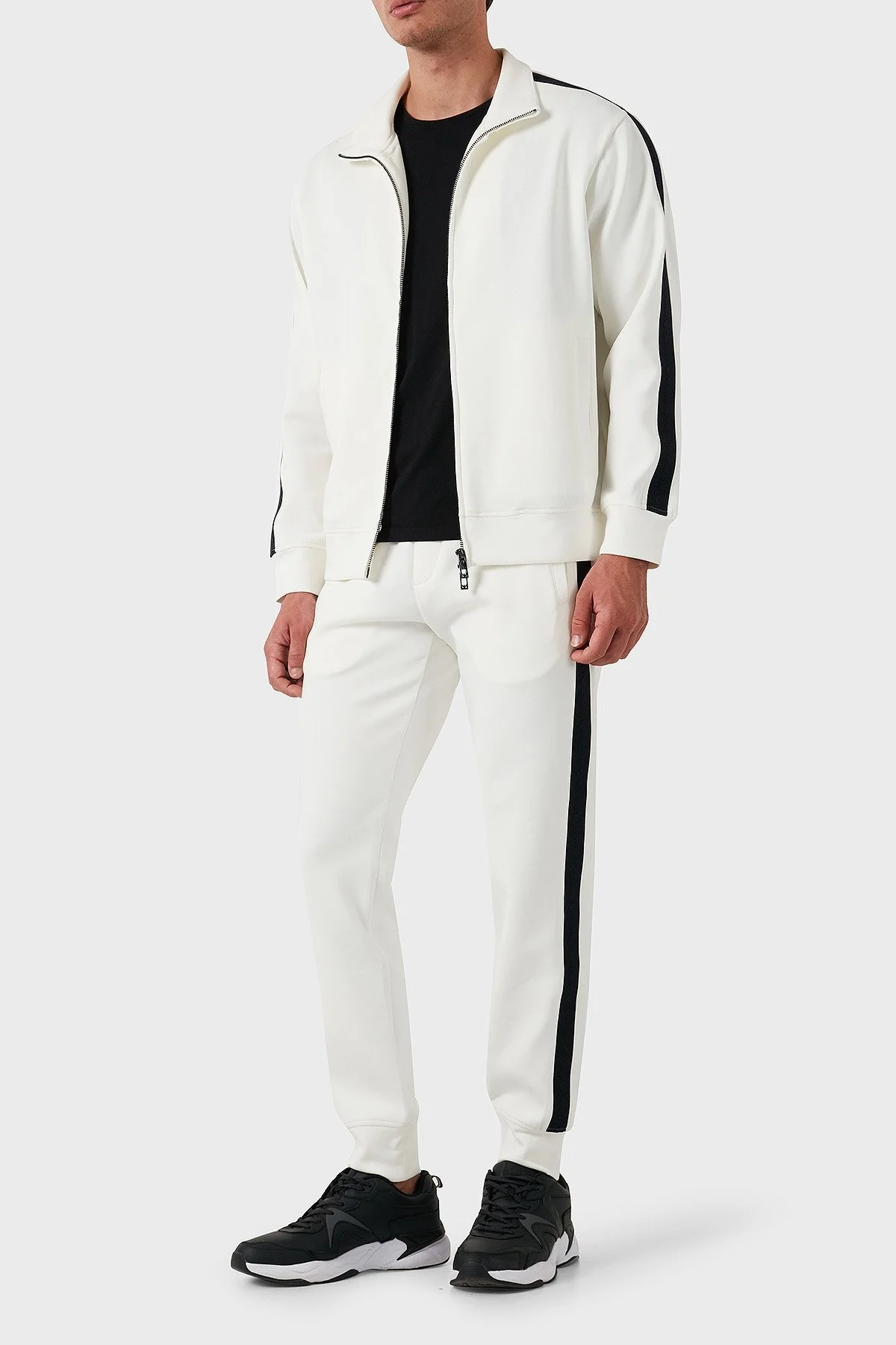 Emporio Armani Pamuklu Logolu Slim Fit Erkek Pantolon 6D1PK3 1JHSZ 0101 BEYAZ - 2