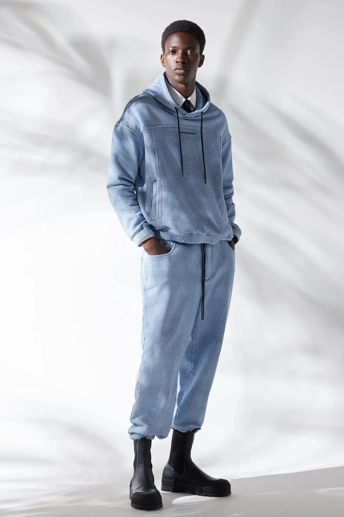 Emporio Armani Pamuklu Loose Fit Jogger Spor Erkek Pantolon 3D1PM1 1JWPZ F917 MAVİ - 1