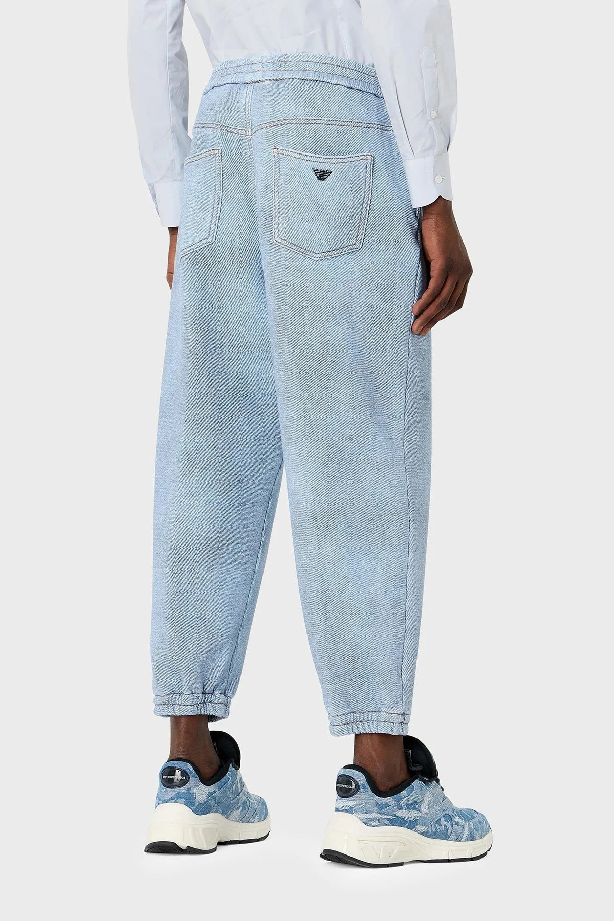Emporio Armani Pamuklu Loose Fit Jogger Spor Erkek Pantolon 3D1PM1 1JWPZ F917 MAVİ - 3