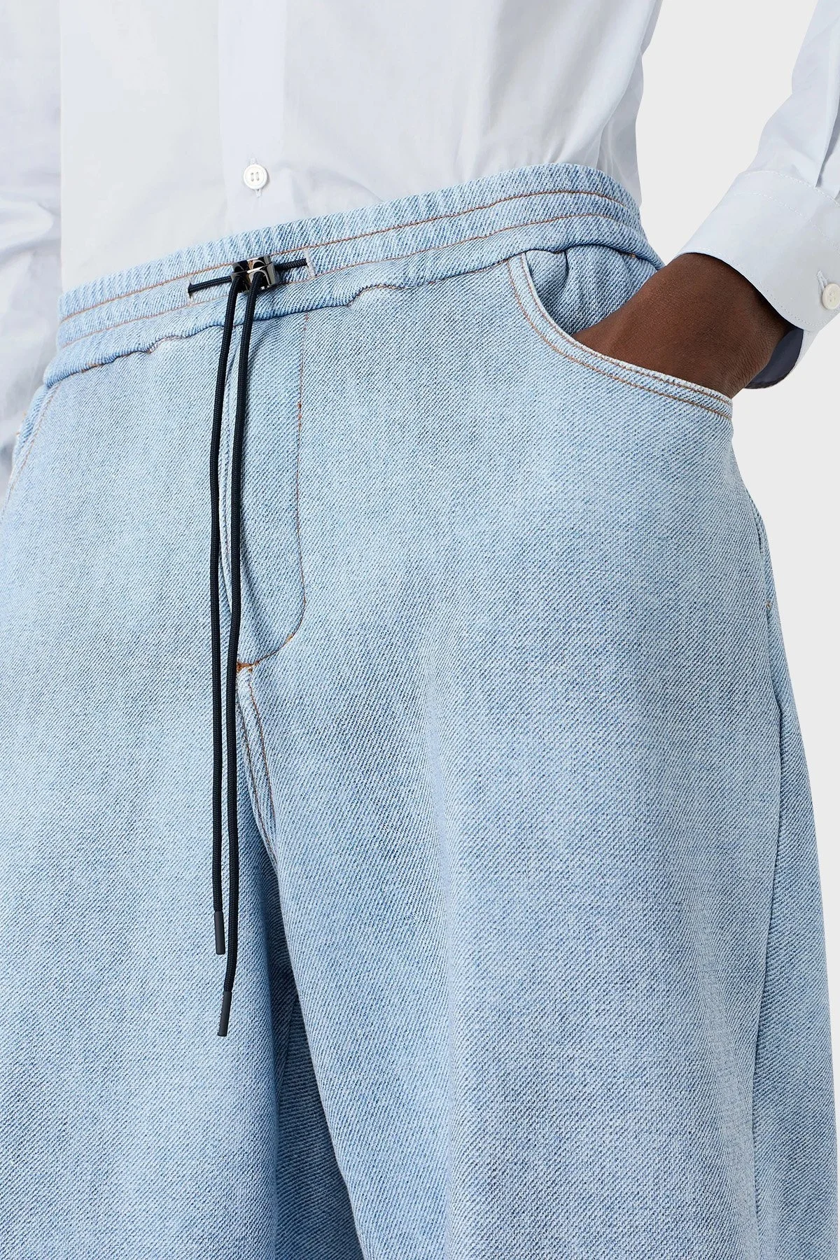 Emporio Armani Pamuklu Loose Fit Jogger Spor Erkek Pantolon 3D1PM1 1JWPZ F917 MAVİ - 5