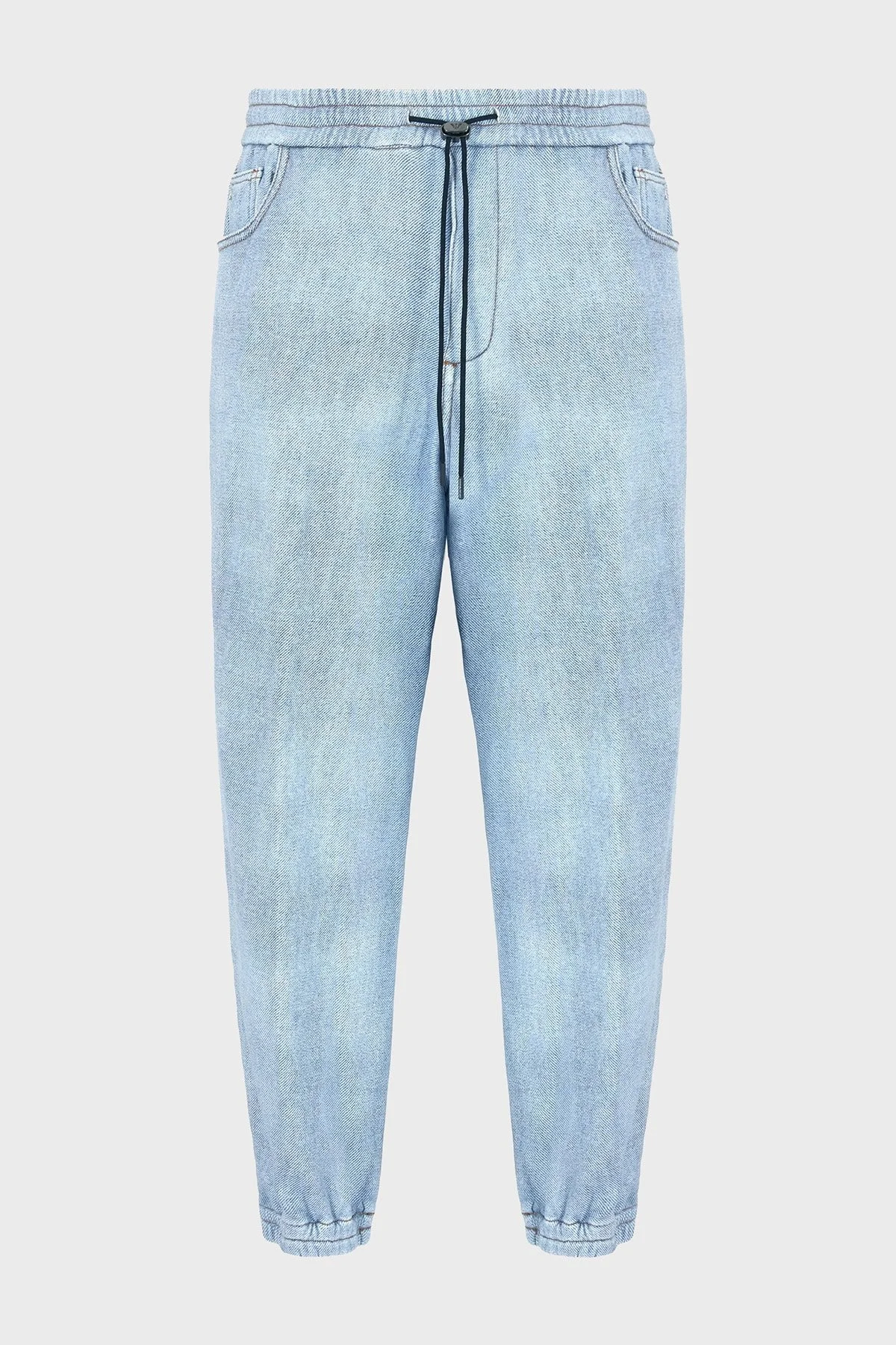 Emporio Armani Pamuklu Loose Fit Jogger Spor Erkek Pantolon 3D1PM1 1JWPZ F917 MAVİ - 6