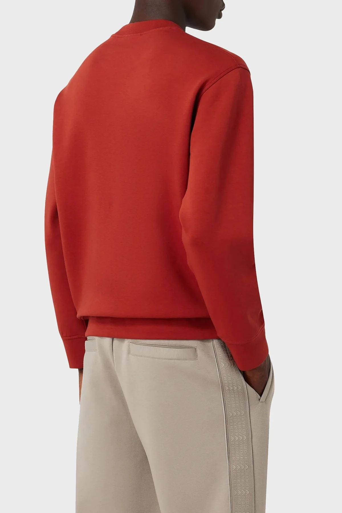 Emporio Armani Pamuklu Nakış Logolu Bisiklet Yaka Regular Fit Erkek Sweat 6R1ME7 1JHSZ 0454 KİREMİT - 2