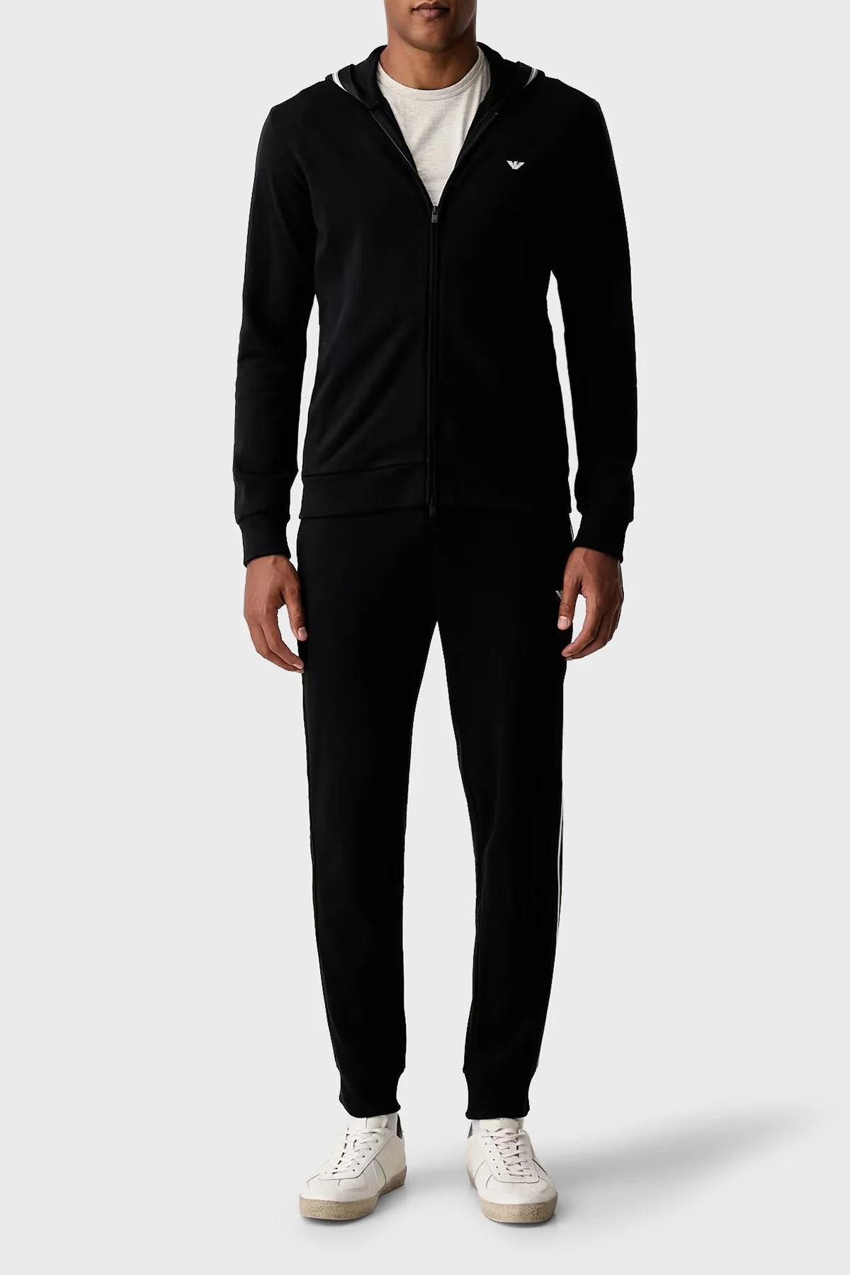 Emporio Armani Pamuklu Normal Bel Lastikli Paça Jogger Erkek Pantolon EM000500 AF25024 UC001 Siyah - 2