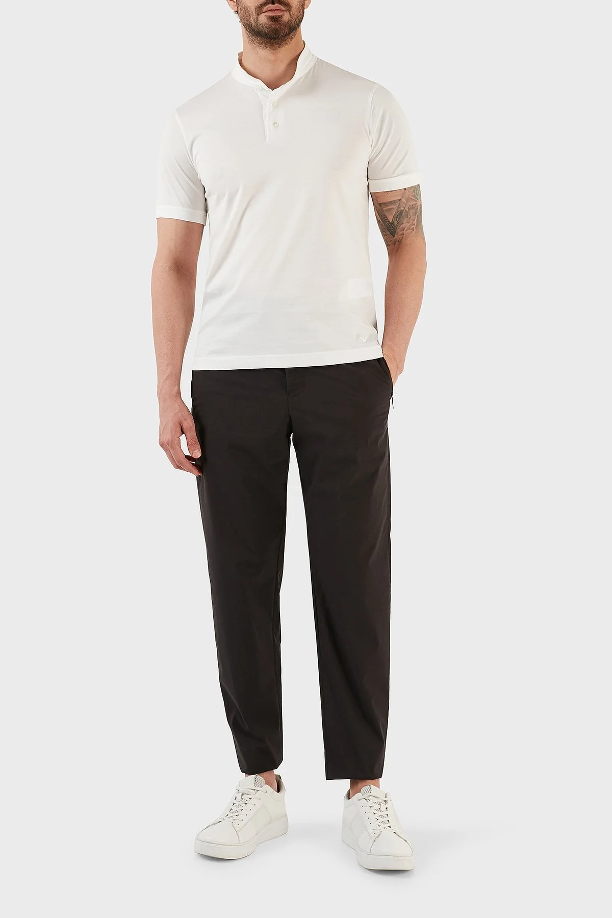 Emporio Armani Pamuklu Normal Bel Regular Fit Erkek Pantolon D41P52 D1478 999 SİYAH - 1