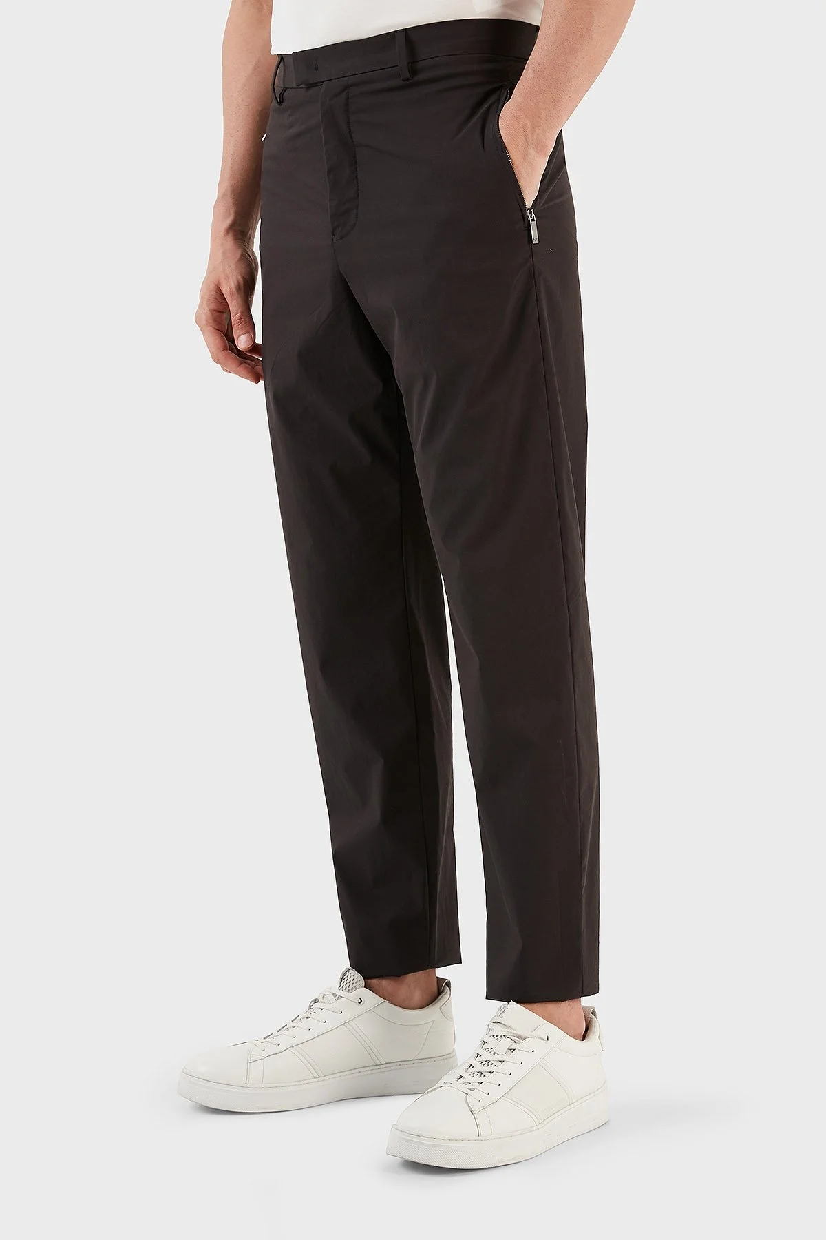 Emporio Armani Pamuklu Normal Bel Regular Fit Erkek Pantolon D41P52 D1478 999 SİYAH - 3