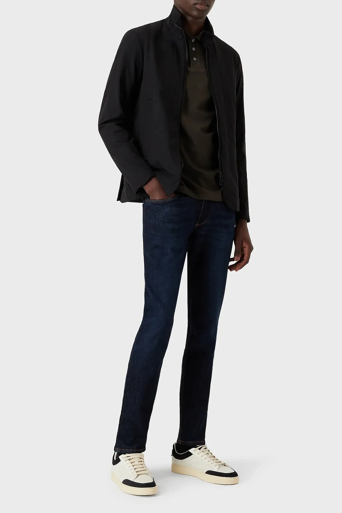 Emporio Armani J06 Pamuklu Düşük Bel Slim Fit Dar Paça J06 Jeans Erkek Kot Pantolon 6L1J06 1DI4Z 0941 MAVİ - 1