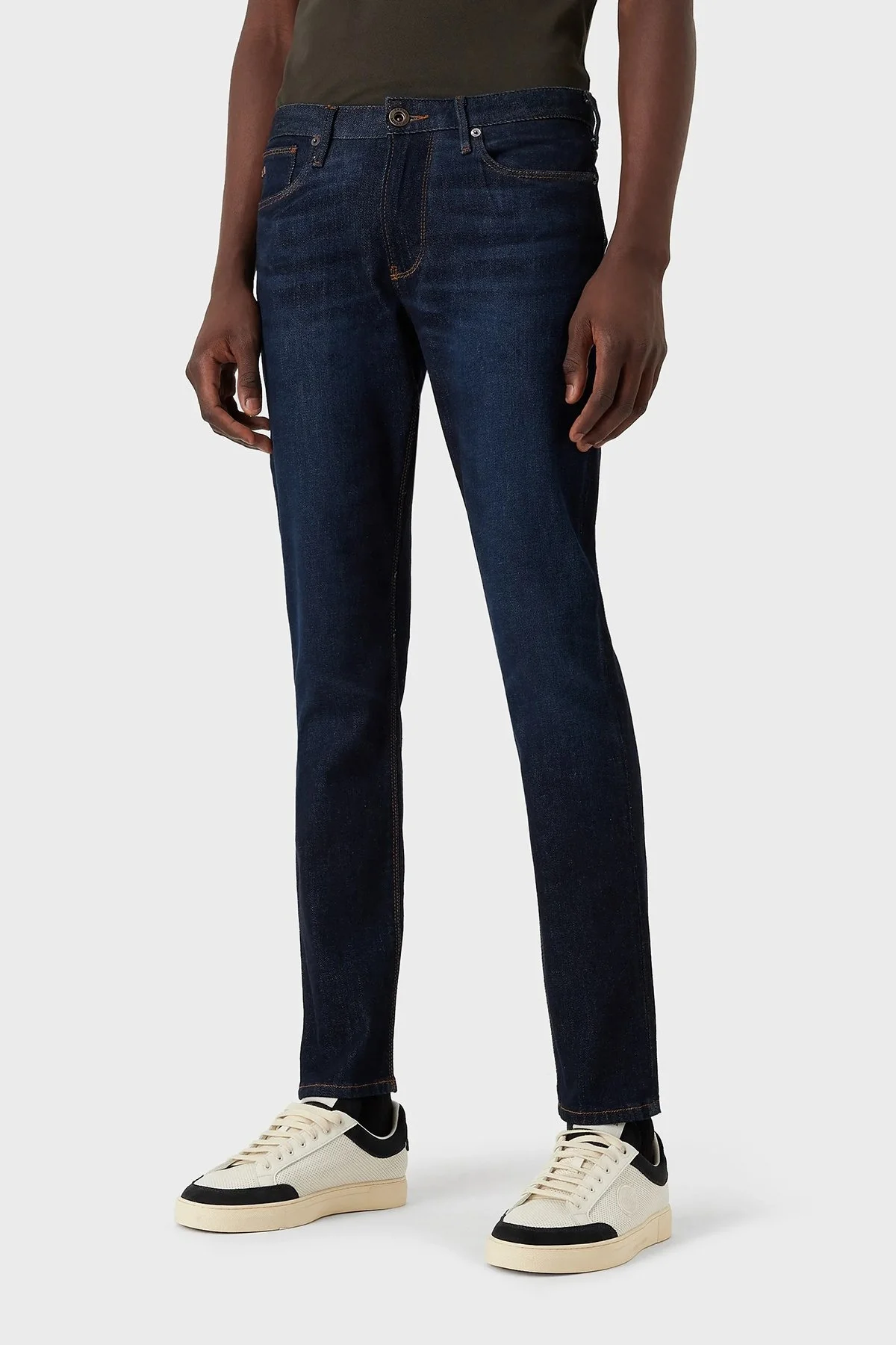 Emporio Armani J06 Pamuklu Düşük Bel Slim Fit Dar Paça J06 Jeans Erkek Kot Pantolon 6L1J06 1DI4Z 0941 MAVİ - 2