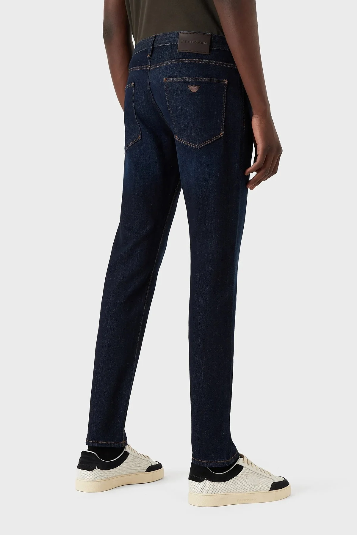 Emporio Armani J06 Pamuklu Düşük Bel Slim Fit Dar Paça J06 Jeans Erkek Kot Pantolon 6L1J06 1DI4Z 0941 MAVİ - 3