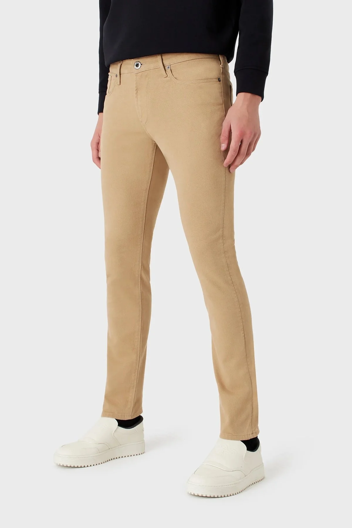 Emporio Armani Pamuklu Normal Bel Slim Fit Dar Paça J06 Jeans Erkek Kot Pantolon 6L1J06 1NT8Z 01A7 BEJ - 2