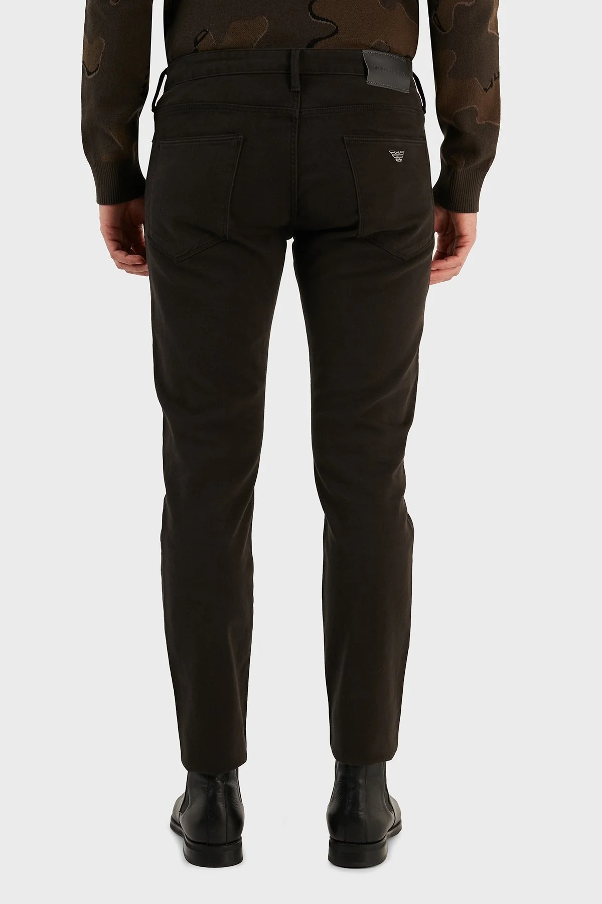 Emporio Armani Pamuklu Normal Bel Slim Fit Dar Paça J06 Jeans Erkek Kot Pantolon 6L1J06 1NT8Z 0651 HAKİ - 6