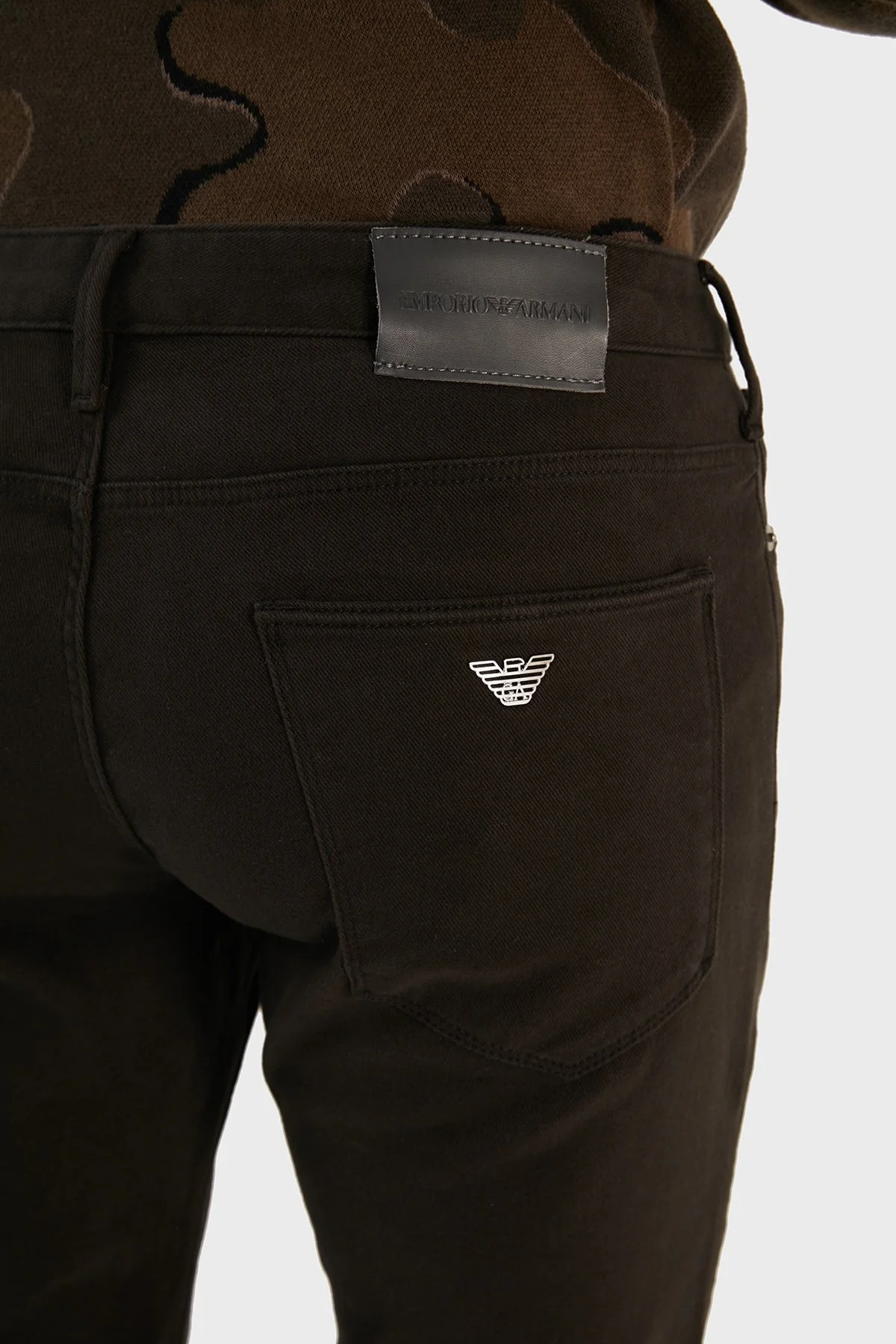 Emporio Armani Pamuklu Normal Bel Slim Fit Dar Paça J06 Jeans Erkek Kot Pantolon 6L1J06 1NT8Z 0651 HAKİ - 7