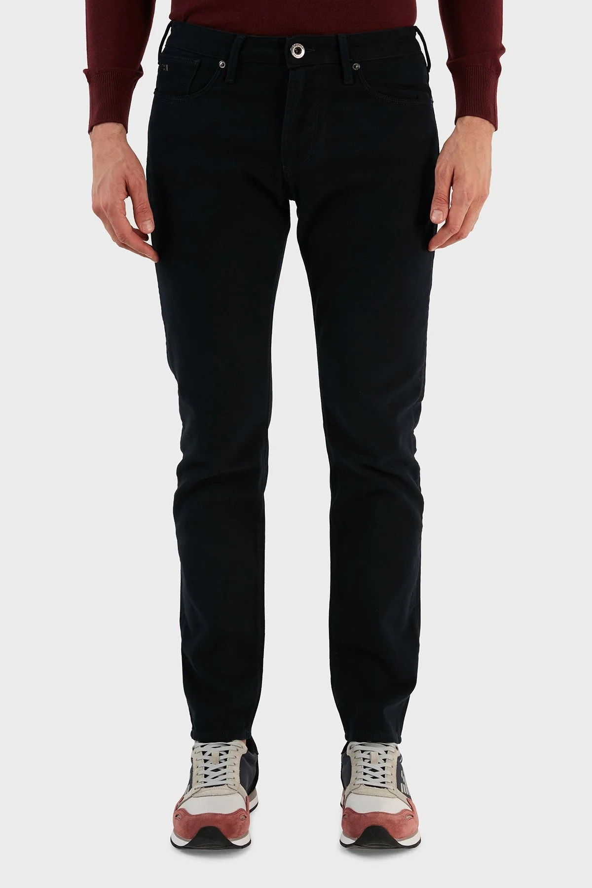 Emporio Armani Pamuklu Normal Bel Slim Fit Dar Paça J06 Jeans Erkek Kot Pantolon 6L1J06 1NT8Z 0920 LACİVERT - 2
