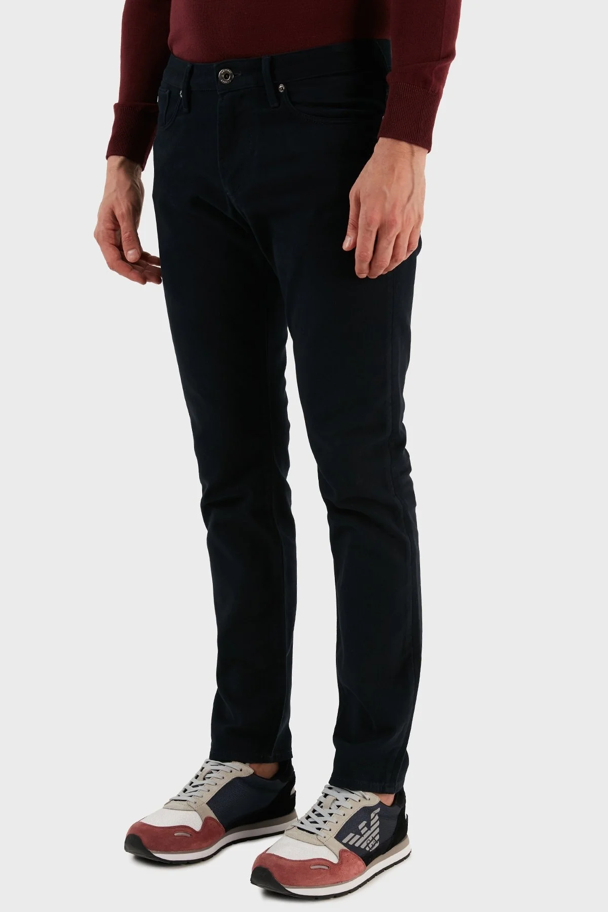 Emporio Armani Pamuklu Normal Bel Slim Fit Dar Paça J06 Jeans Erkek Kot Pantolon 6L1J06 1NT8Z 0920 LACİVERT - 3