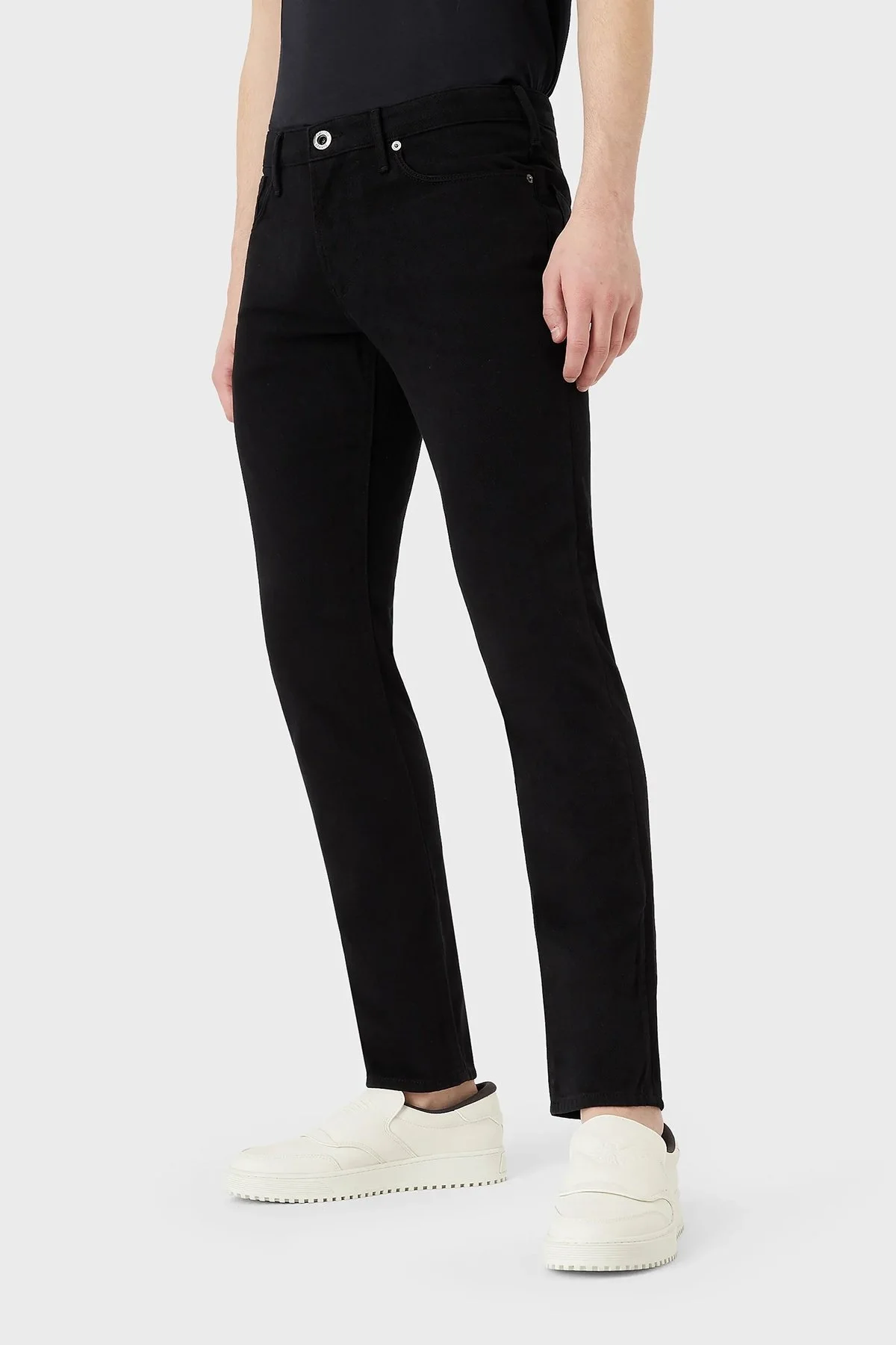 Emporio Armani Pamuklu Normal Bel Slim Fit Dar Paça J06 Jeans Erkek Kot Pantolon 6L1J06 1NT8Z 0999 SİYAH - 2