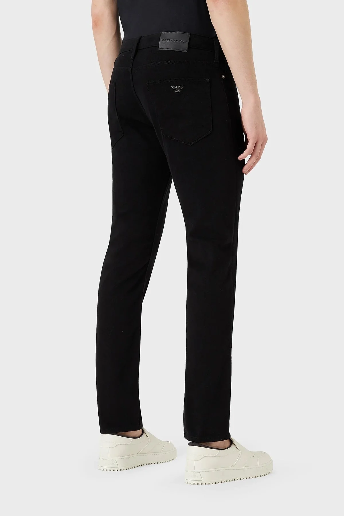 Emporio Armani Pamuklu Normal Bel Slim Fit Dar Paça J06 Jeans Erkek Kot Pantolon 6L1J06 1NT8Z 0999 SİYAH - 3