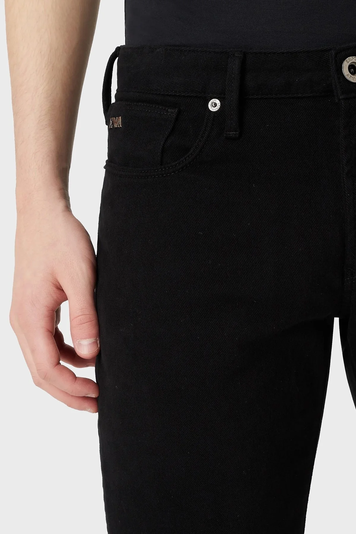Emporio Armani Pamuklu Normal Bel Slim Fit Dar Paça J06 Jeans Erkek Kot Pantolon 6L1J06 1NT8Z 0999 SİYAH - 4