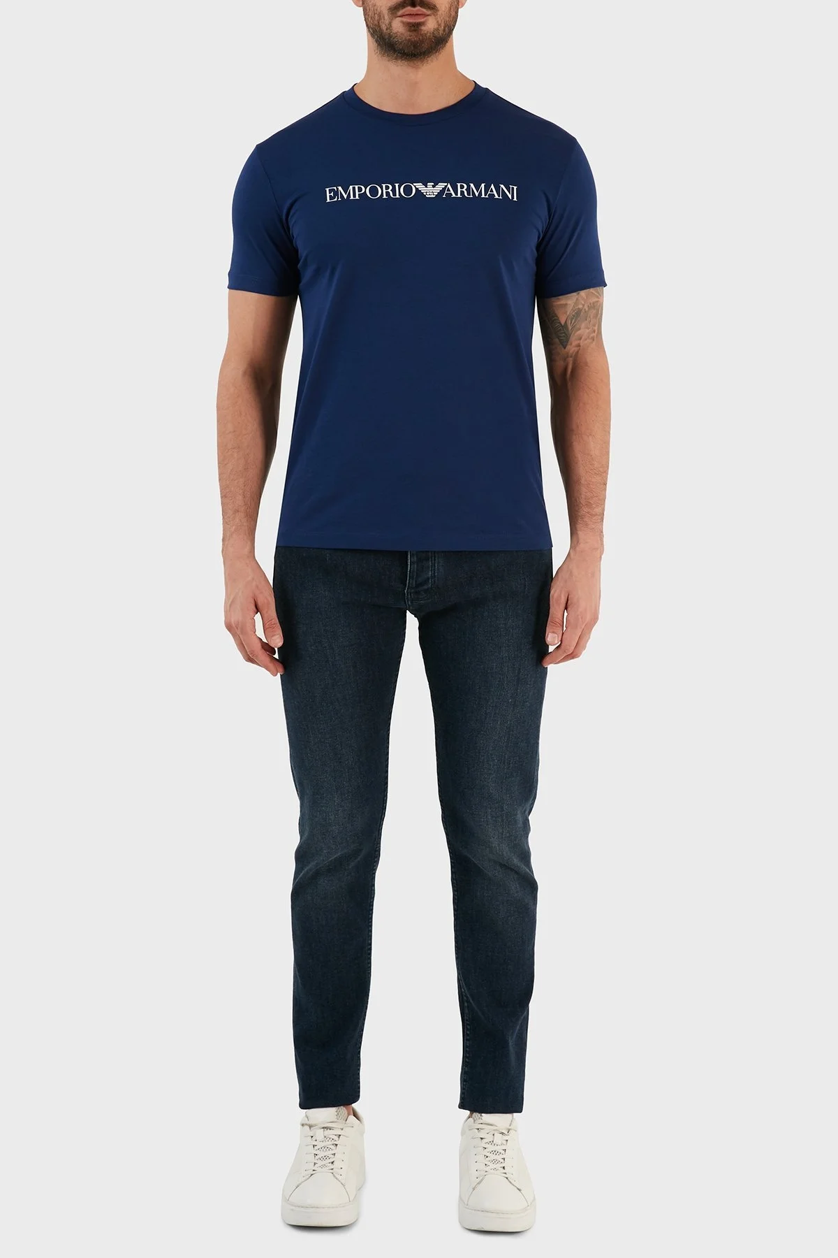 Emporio Armani Pamuklu Normal Bel Slim Fit Düz Paça J75 Jeans Erkek Kot Pantolon 6L1J75 1DIMZ 0942 LACİVERT - 1