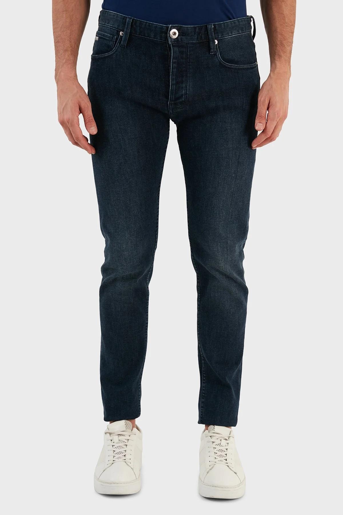 Emporio Armani Pamuklu Normal Bel Slim Fit Düz Paça J75 Jeans Erkek Kot Pantolon 6L1J75 1DIMZ 0942 LACİVERT - 2