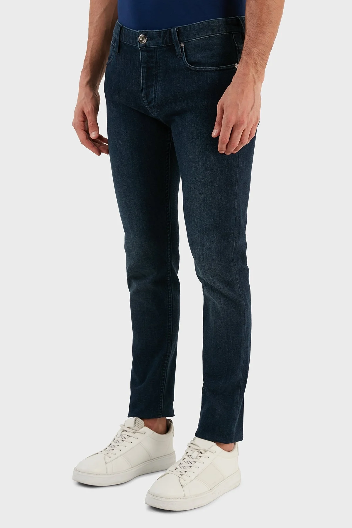 Emporio Armani Pamuklu Normal Bel Slim Fit Düz Paça J75 Jeans Erkek Kot Pantolon 6L1J75 1DIMZ 0942 LACİVERT - 3