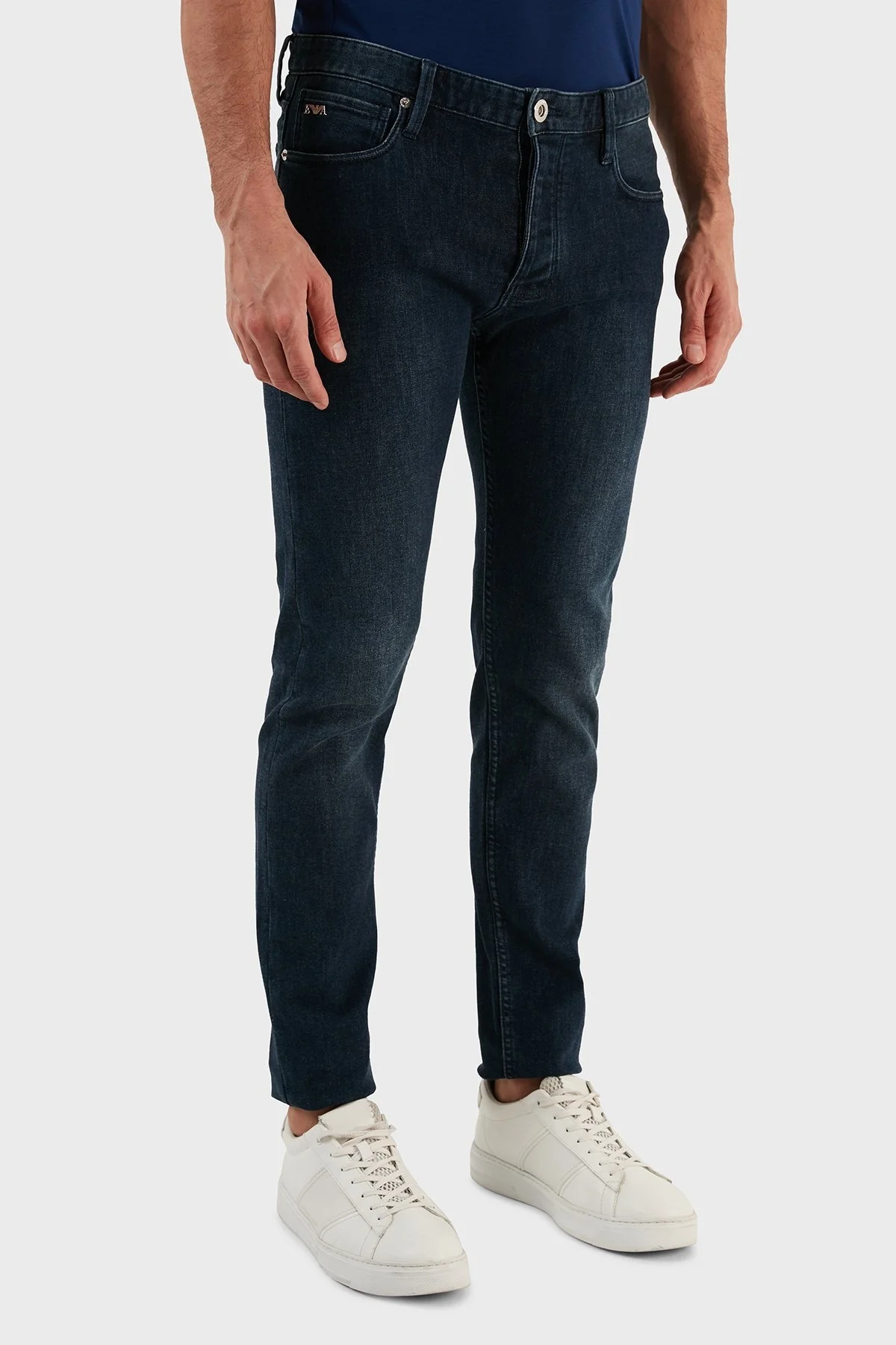 Emporio Armani Pamuklu Normal Bel Slim Fit Düz Paça J75 Jeans Erkek Kot Pantolon 6L1J75 1DIMZ 0942 LACİVERT - 4