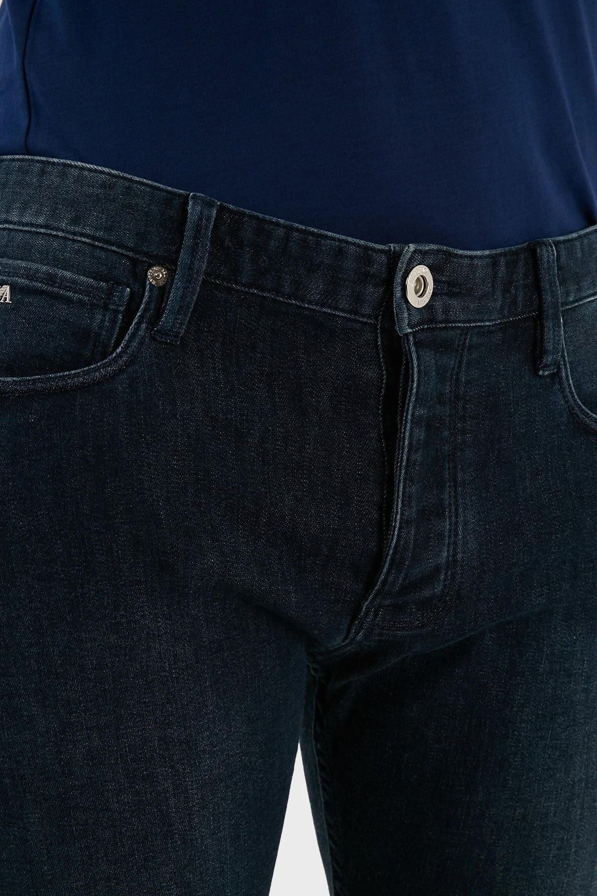 Emporio Armani Pamuklu Normal Bel Slim Fit Düz Paça J75 Jeans Erkek Kot Pantolon 6L1J75 1DIMZ 0942 LACİVERT - 5