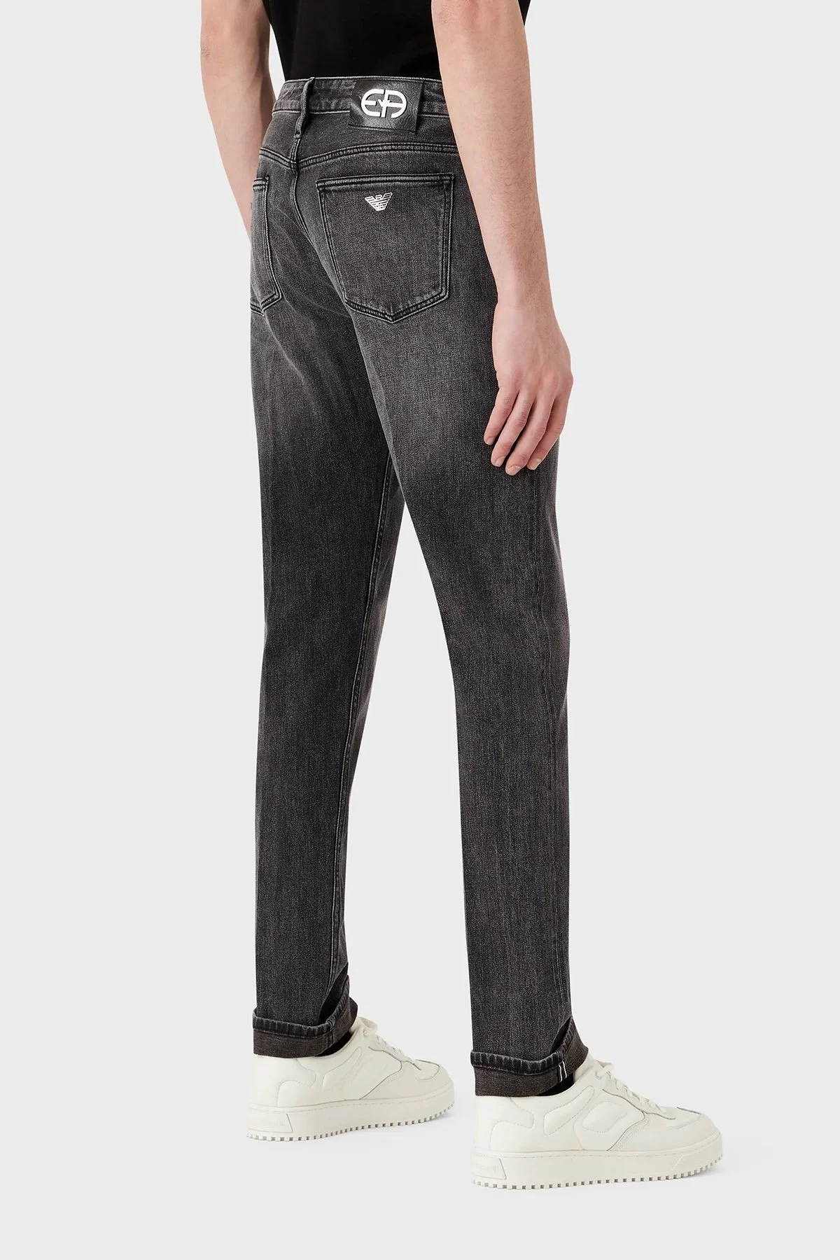 Emporio Armani Pamuklu Normal Bel Slim Fit J75 Jeans Erkek Kot Pantolon 3R1J75 1DPYZ 0006 SİYAH - 2
