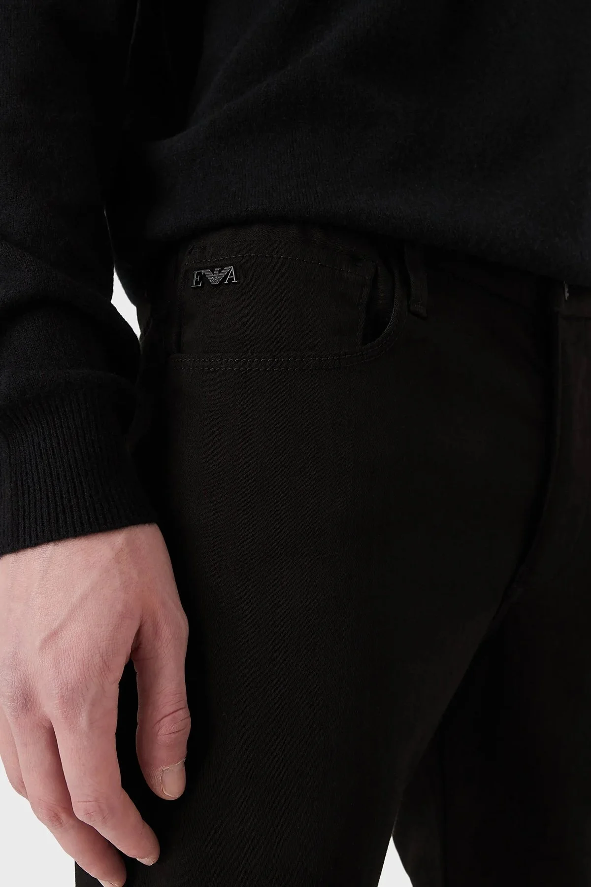 Emporio Armani Pamuklu Normal Bel Slim Fit Jeans Erkek Kot Pantolon 8N1J11 1DHDZ 0005 SİYAH - 10