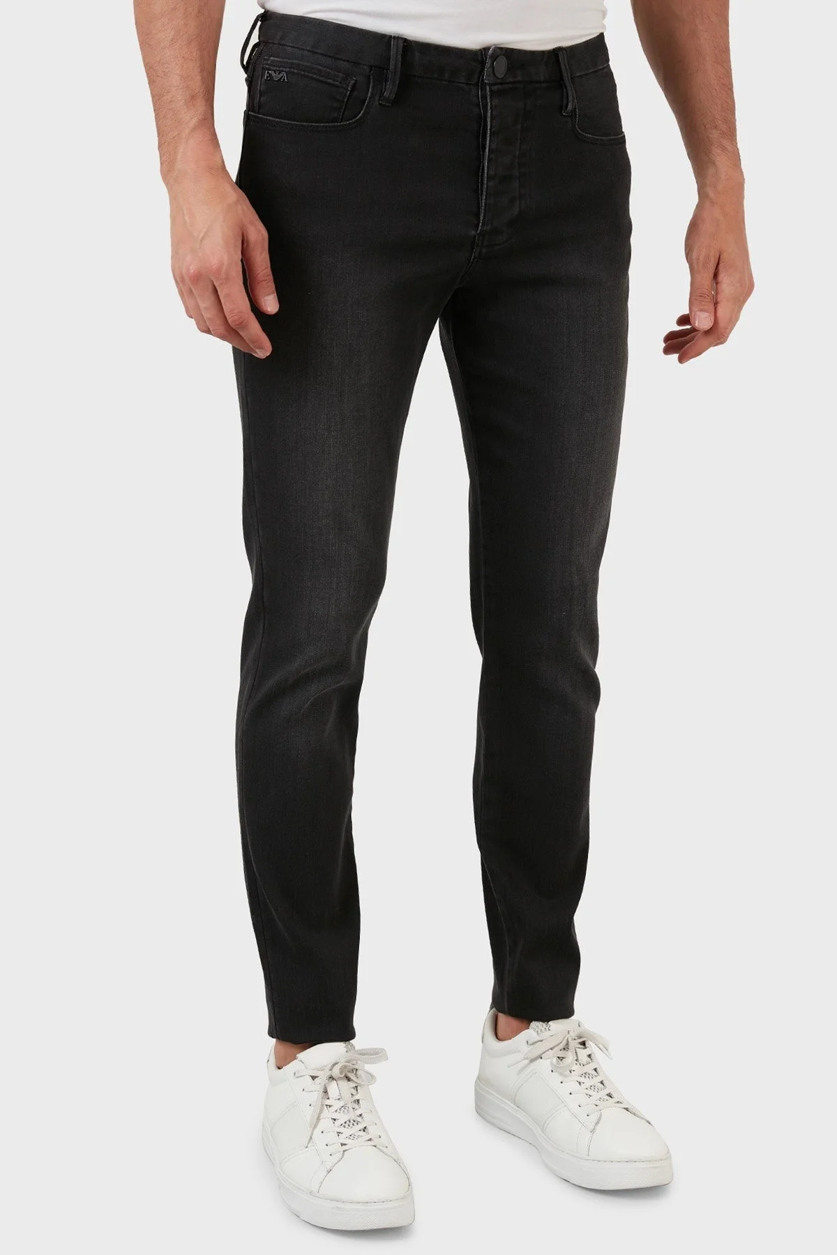 Emporio Armani Pamuklu Normal Bel Slim Fit Jeans Erkek Kot Pantolon 8N1J11 1DHDZ 0006 SİYAH - 4