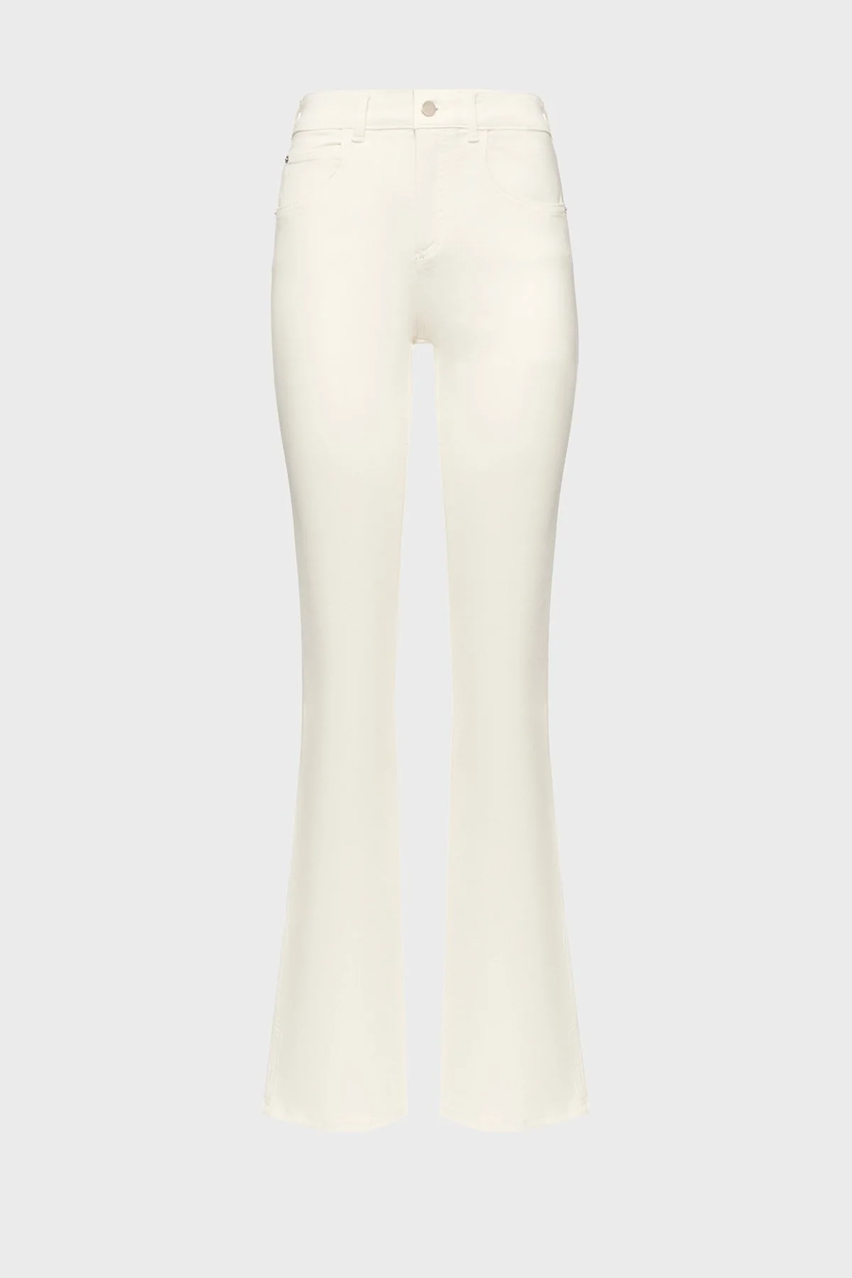 Emporio Armani Pamuklu Orta Bel Genişleyen Paça Jeans Kadın Kot Pantolon EW001504 AF14967 M0001 BEYAZ - 3
