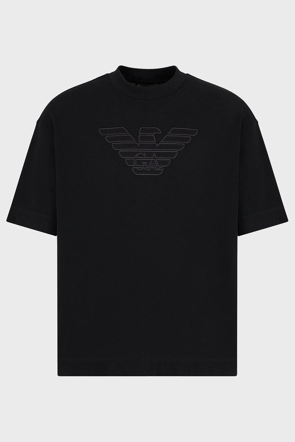 Emporio Armani Pamuklu Oversize Fit Bisiklet Yaka Erkek T Shirt 3D1T93 1J0EZ 0028 SİYAH - 5