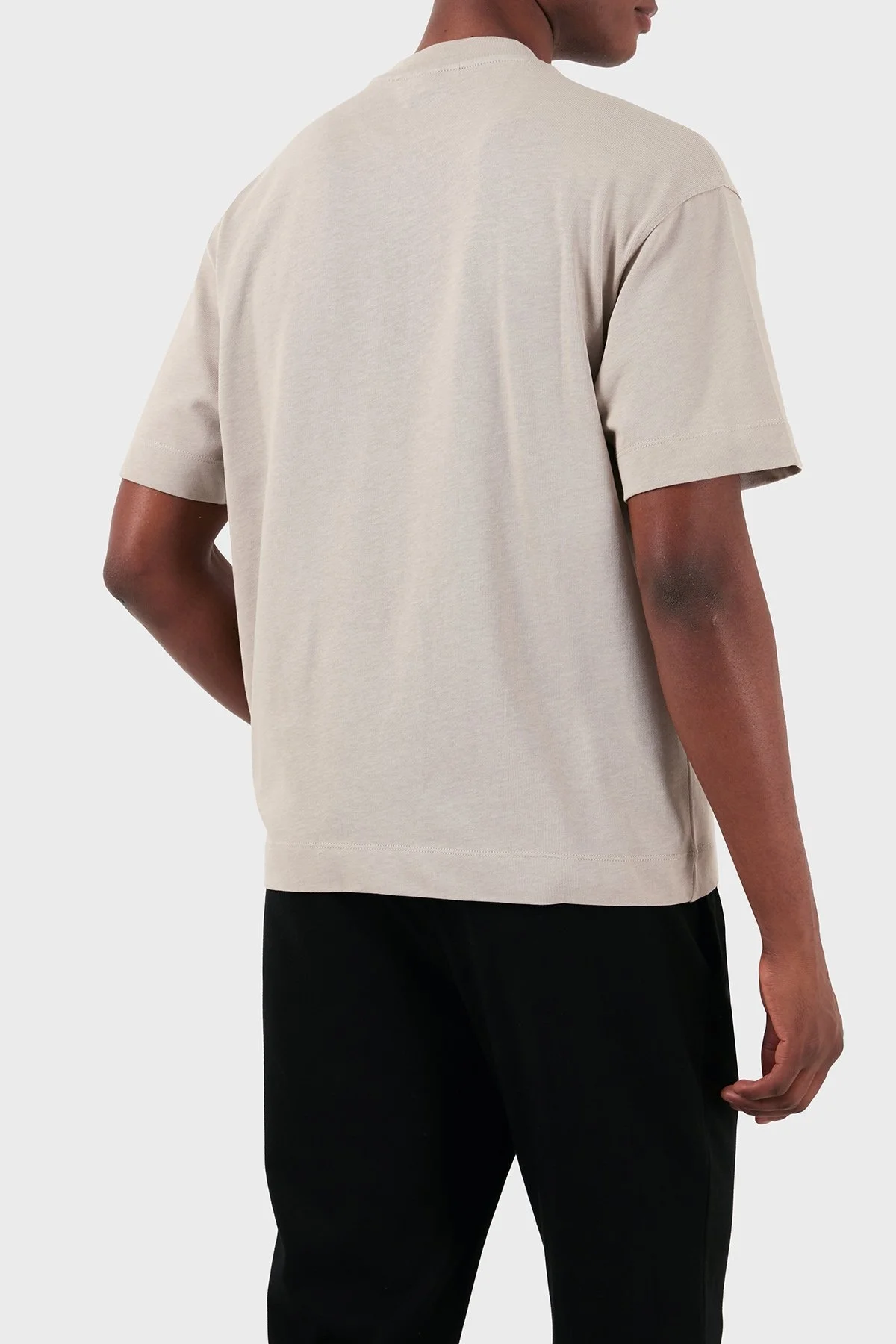 Emporio Armani Pamuklu Oversize Fit Bisiklet Yaka Erkek T Shirt 3D1T93 1J0EZ 0176 GRİ - 8